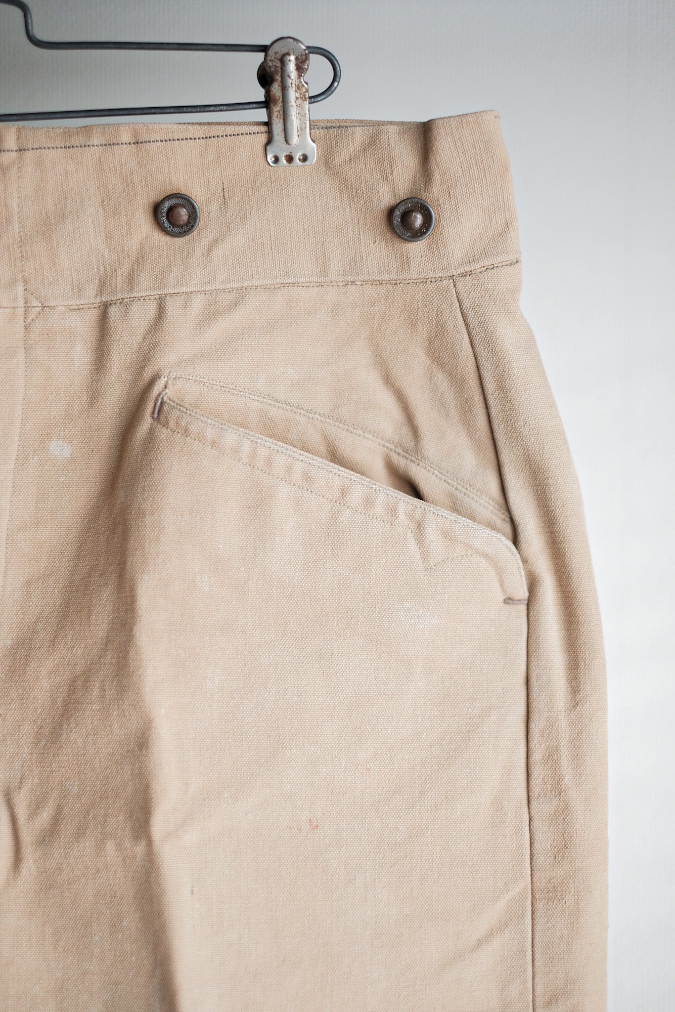 ［~30's］French Vintage Cotton Canvas Work Pants