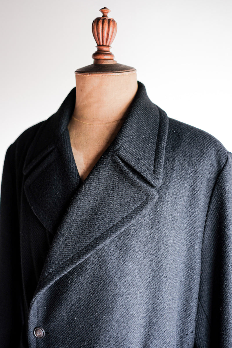 00's】Old Hermès Paris Cashmere Mix Wool Belted Coat by Martin