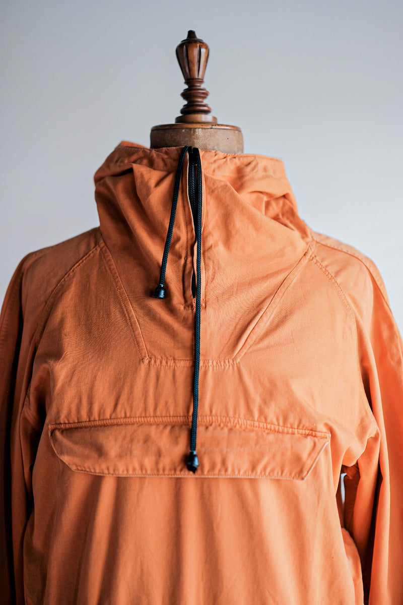 【~70's】Europe Vintage Orange Cotton Smock