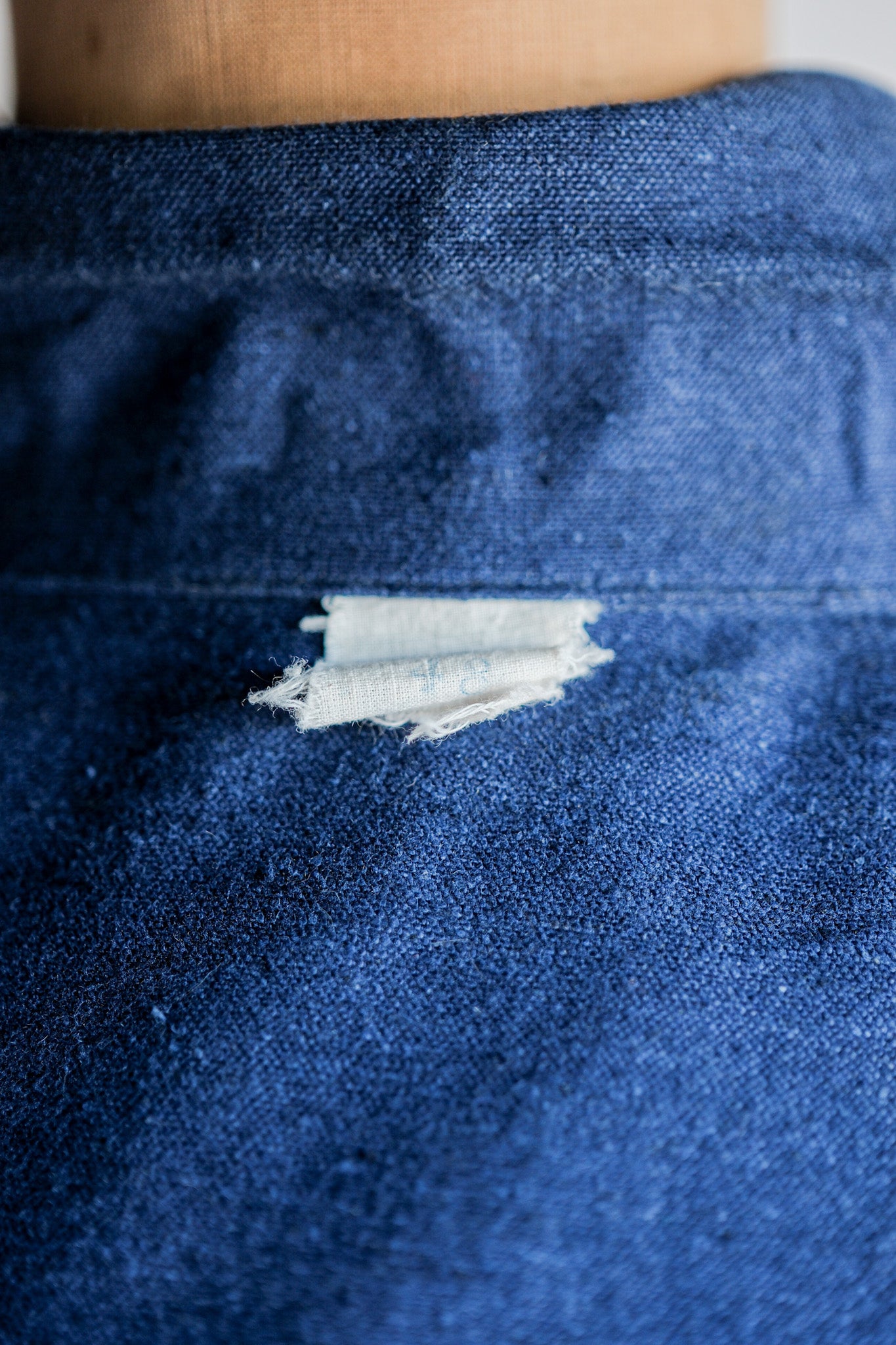 【~40’s】French Vintage Indigo Hemp Linen Cyclist Jacket