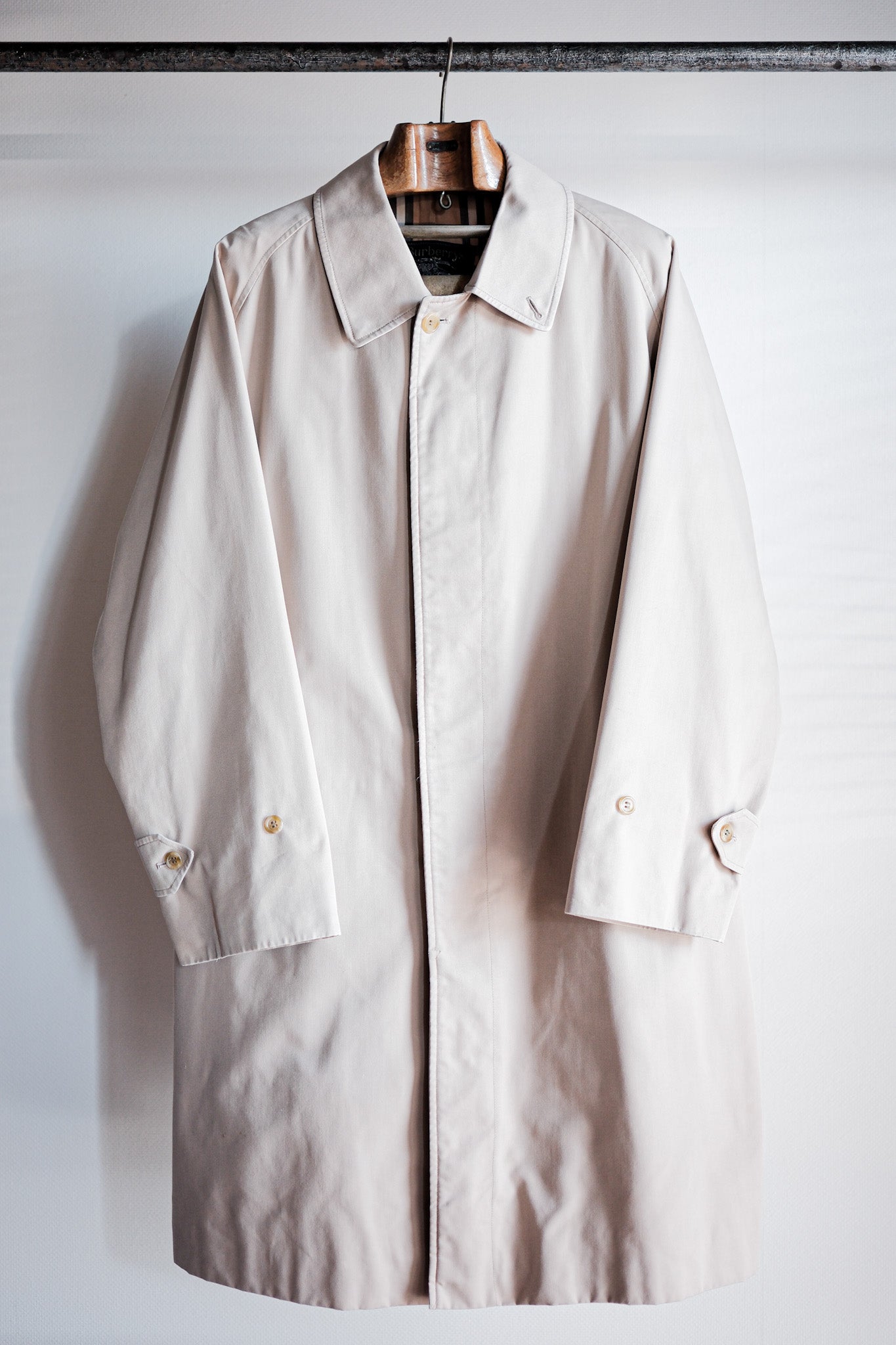 [〜80年代]復古Burberry的單一raglan balmacaan外套