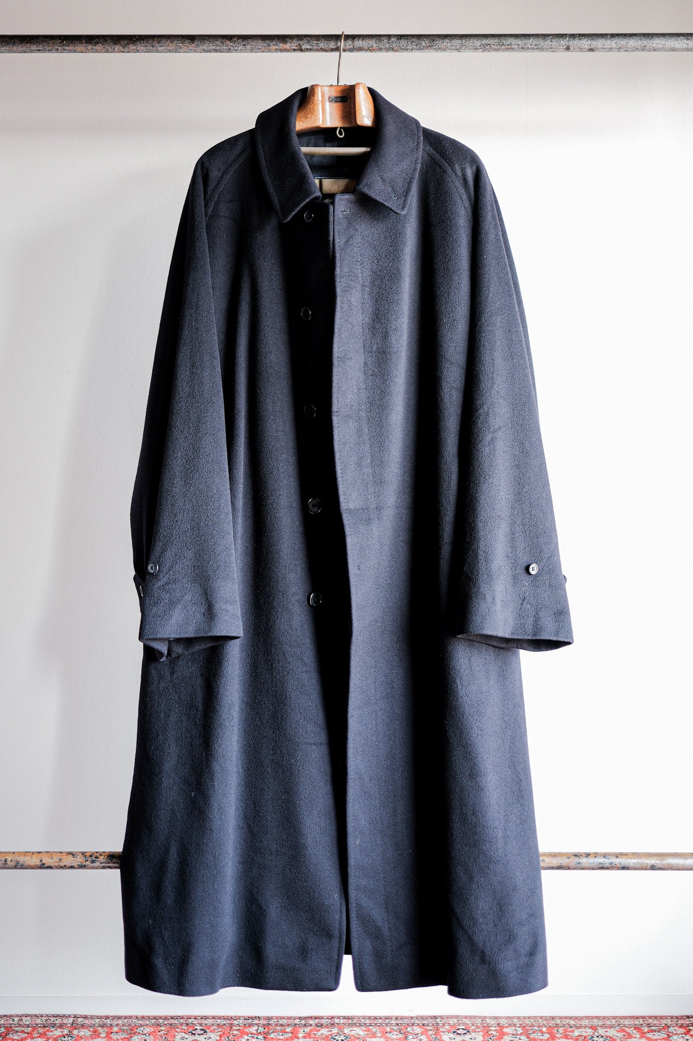 ［~90's］Vintage Burberry's Single Raglan Balmacaan Coat Size.60RX "PURE CASHMERE"
