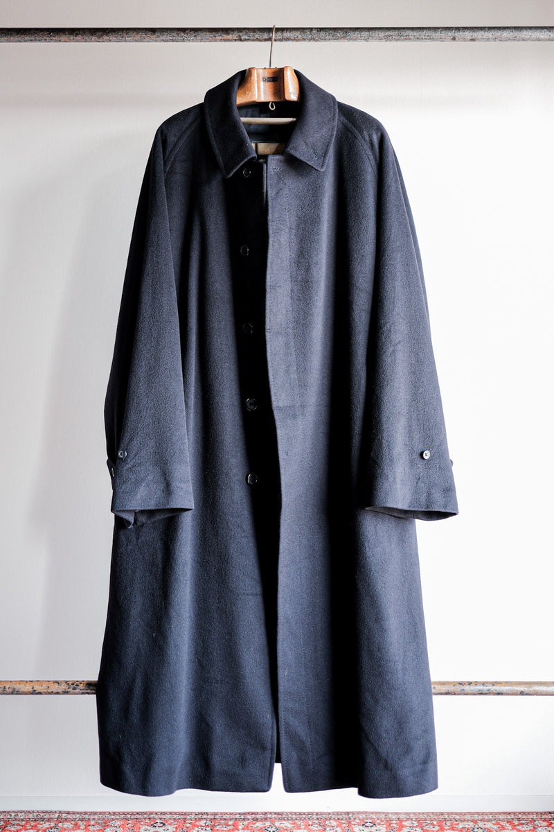 [〜90年代]復古Burberry的單一raglan balmacaan外套。60RX“純羊絨”
