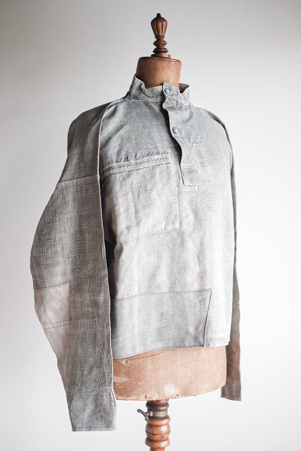 【~10's】WW1 German Navy Bourgeron Linen Smock “Feldgrau Green Grey”