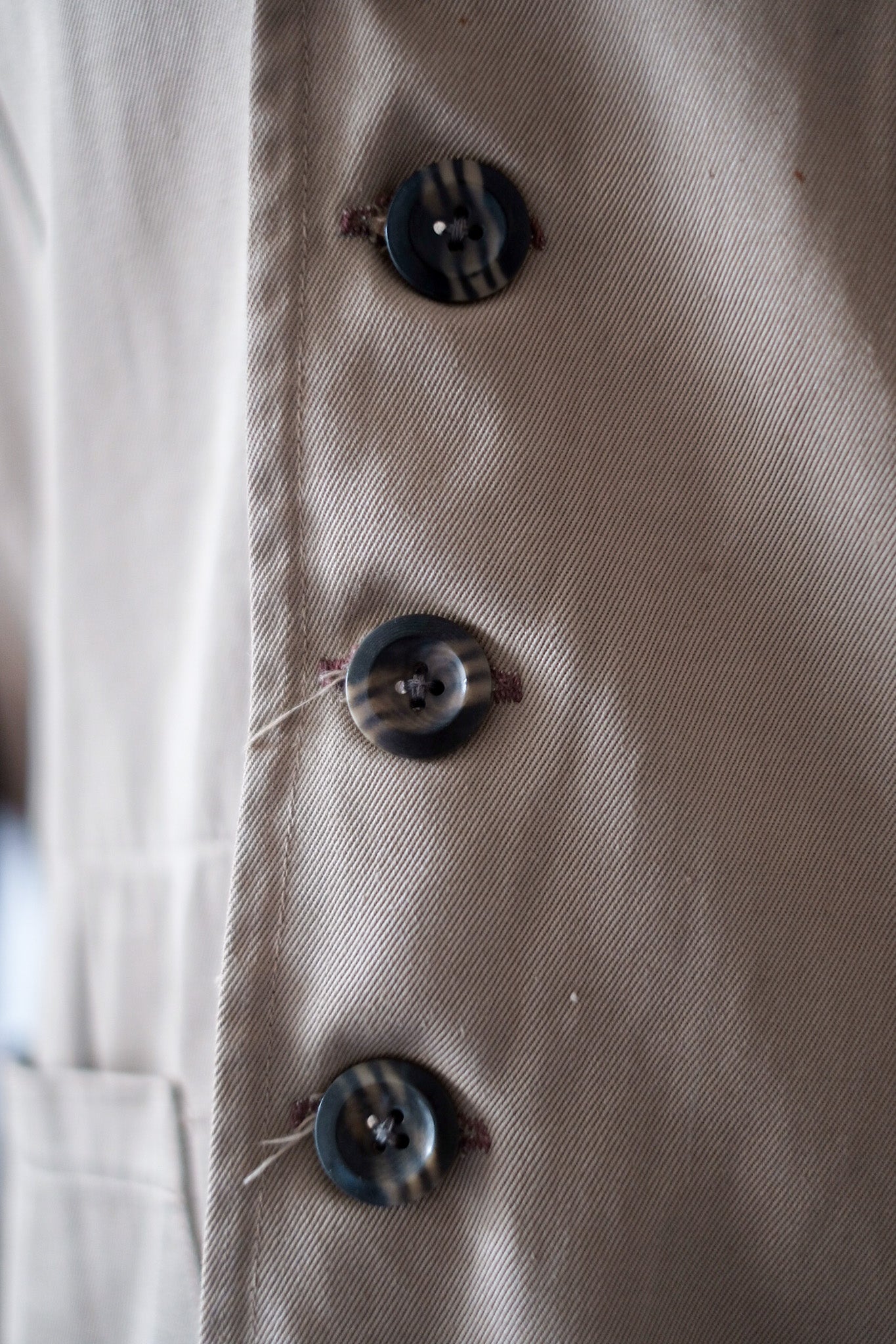 [~ 40's] French Vintage Cotton Lapel Work Jacket
