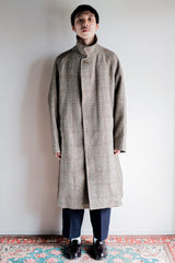【~80's】Vintage Burberry's Single Raglan Balmacaan Coat Size.54R "Saddle Tweed"