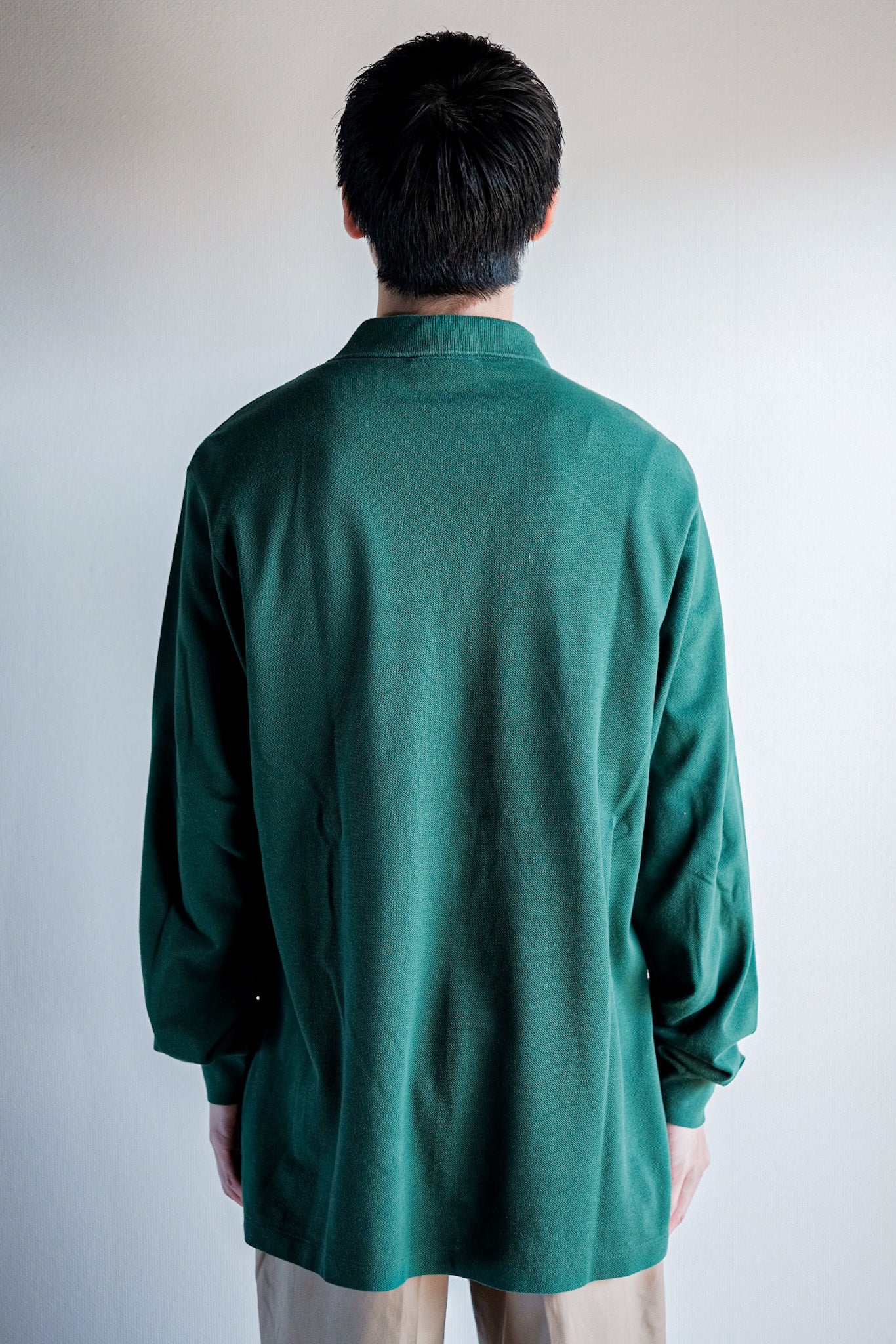 ［~80's］CHEMISE LACOSTE L/S Polo Shirt Size.5 "Forest Green"