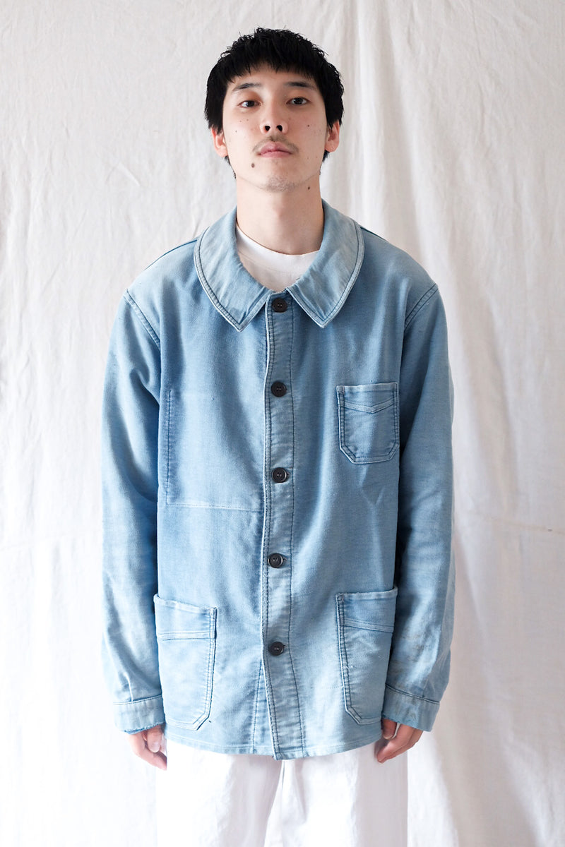 [~ 40's] แจ็คเก็ตงาน Moleskin ของ French Vintage Blue Work
