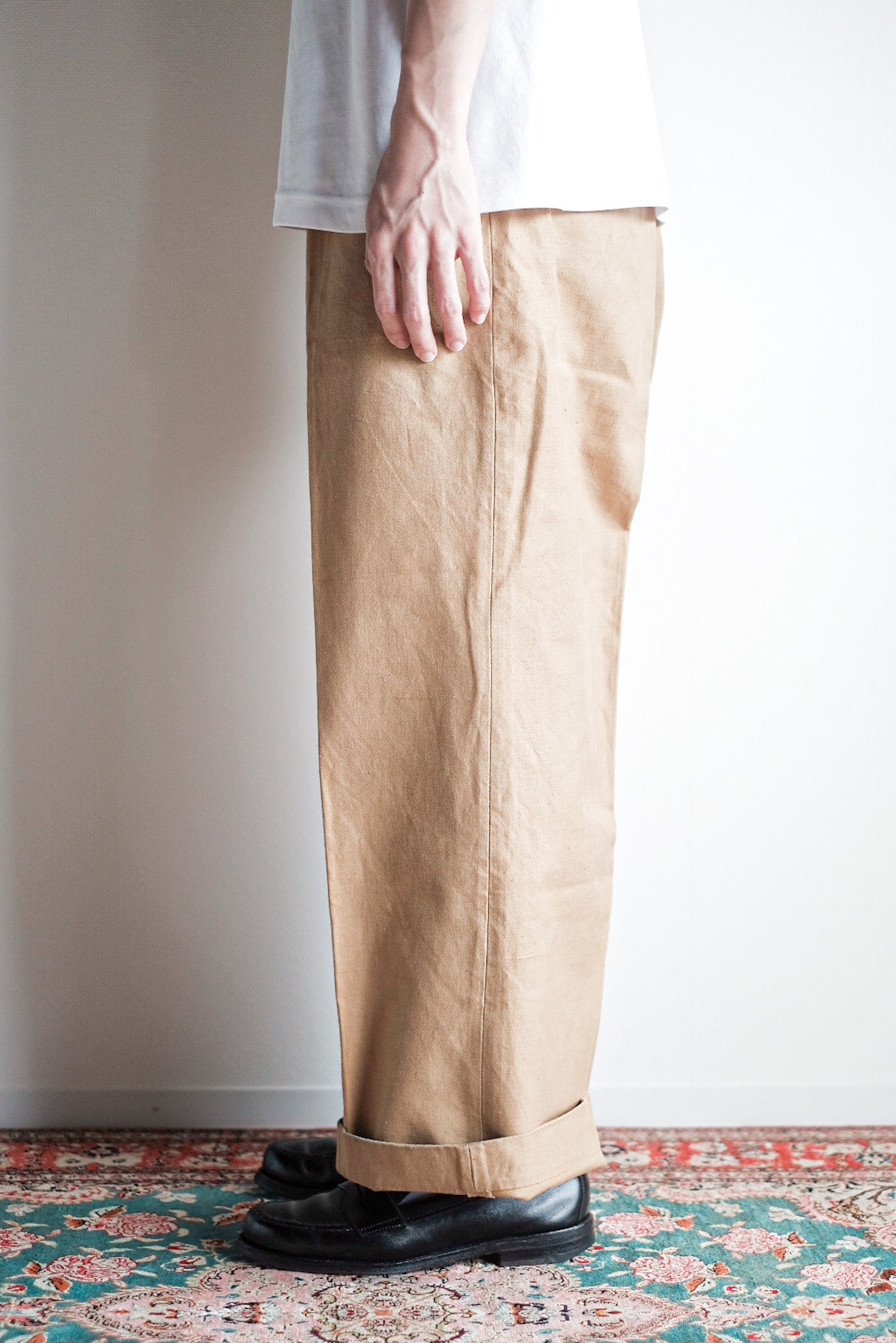 [~ 50's] Pantalon chino en lin vintage français "Garaly Lafayette" "mort mort"
