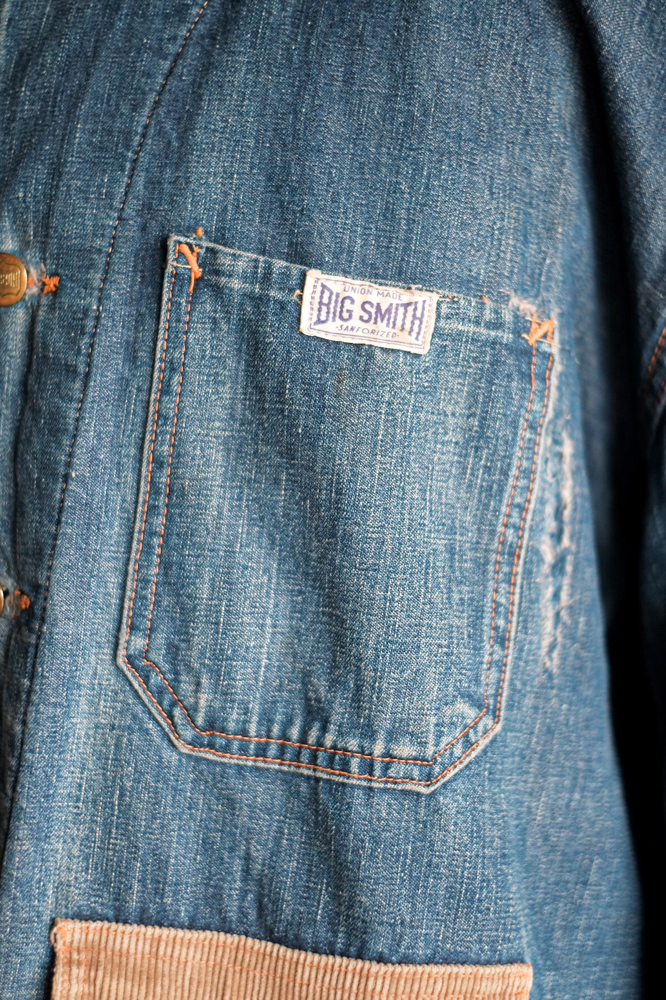 【~40's】American Vintage Denim Coverall With Blanket "BIG SMITH"