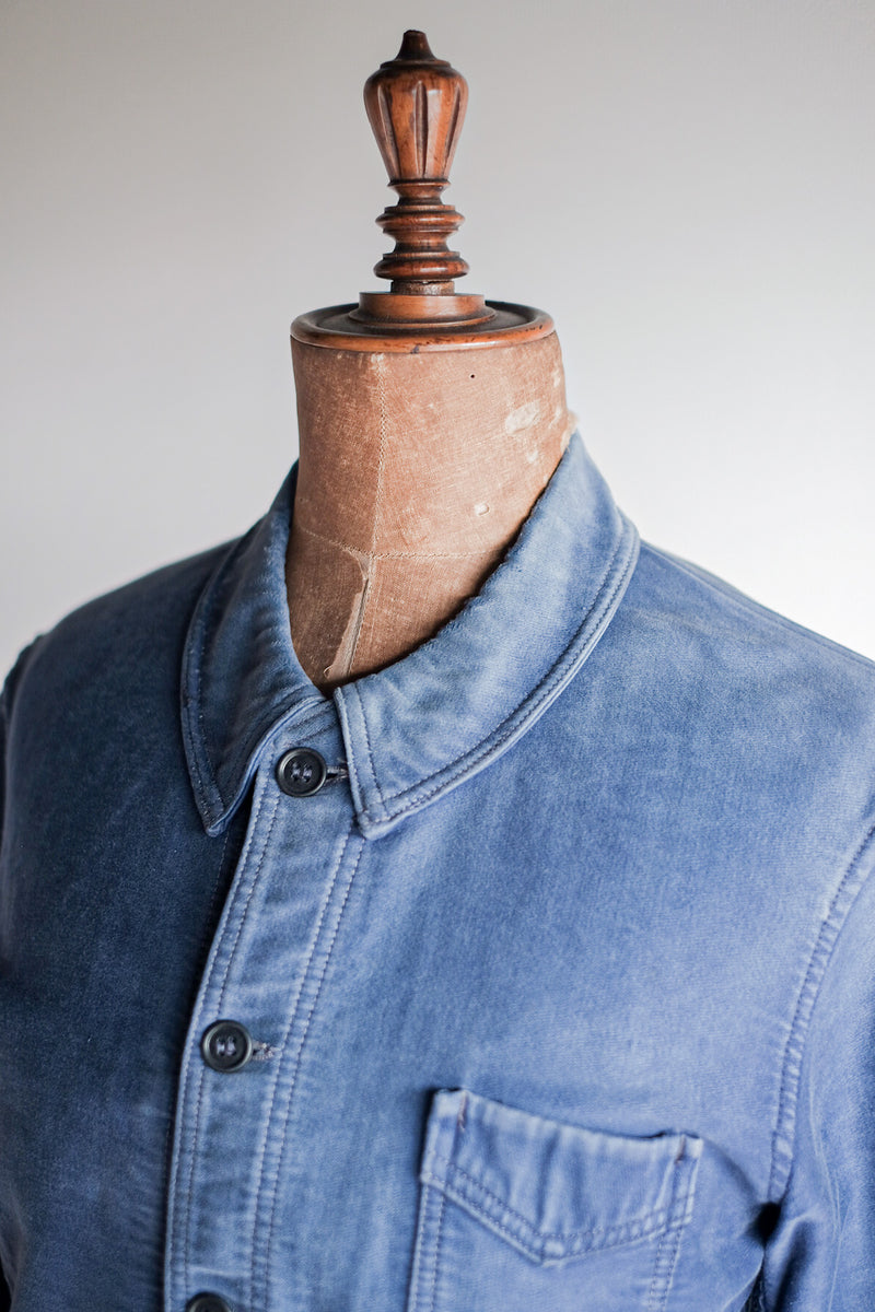 [~ 40's] แจ็คเก็ตงาน Moleskin ของ French Vintage Blue Work