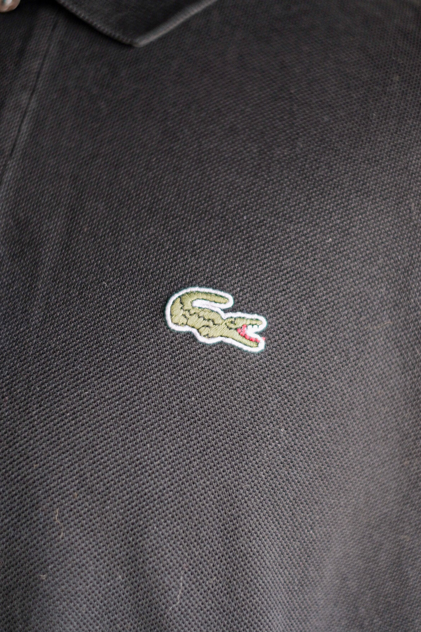 ［~80's］CHEMISE LACOSTE S/S Polo Shirt Size.5 "Black"