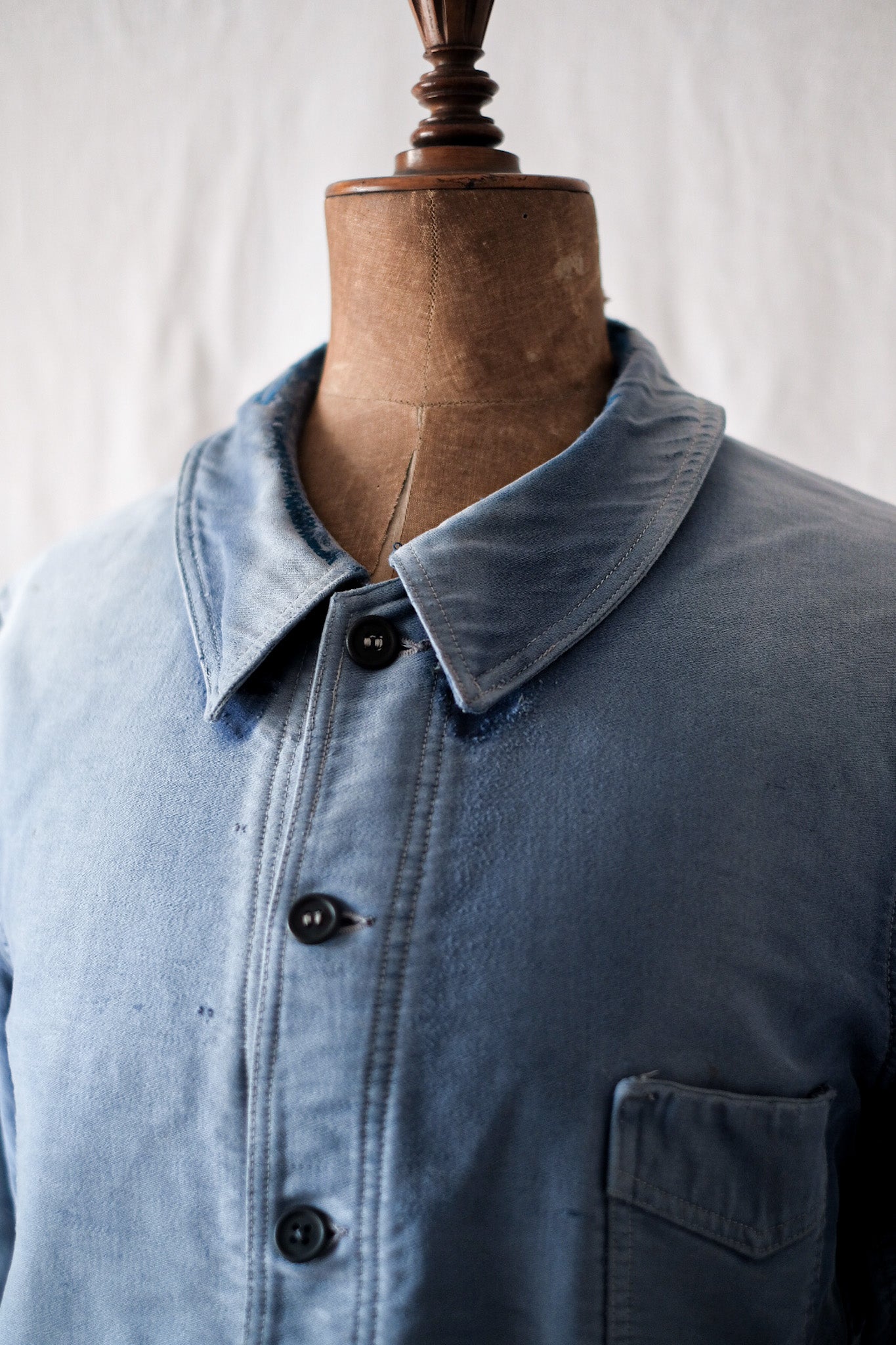 [~ 40's] French Vintage Blue Moleskin Work Jacket