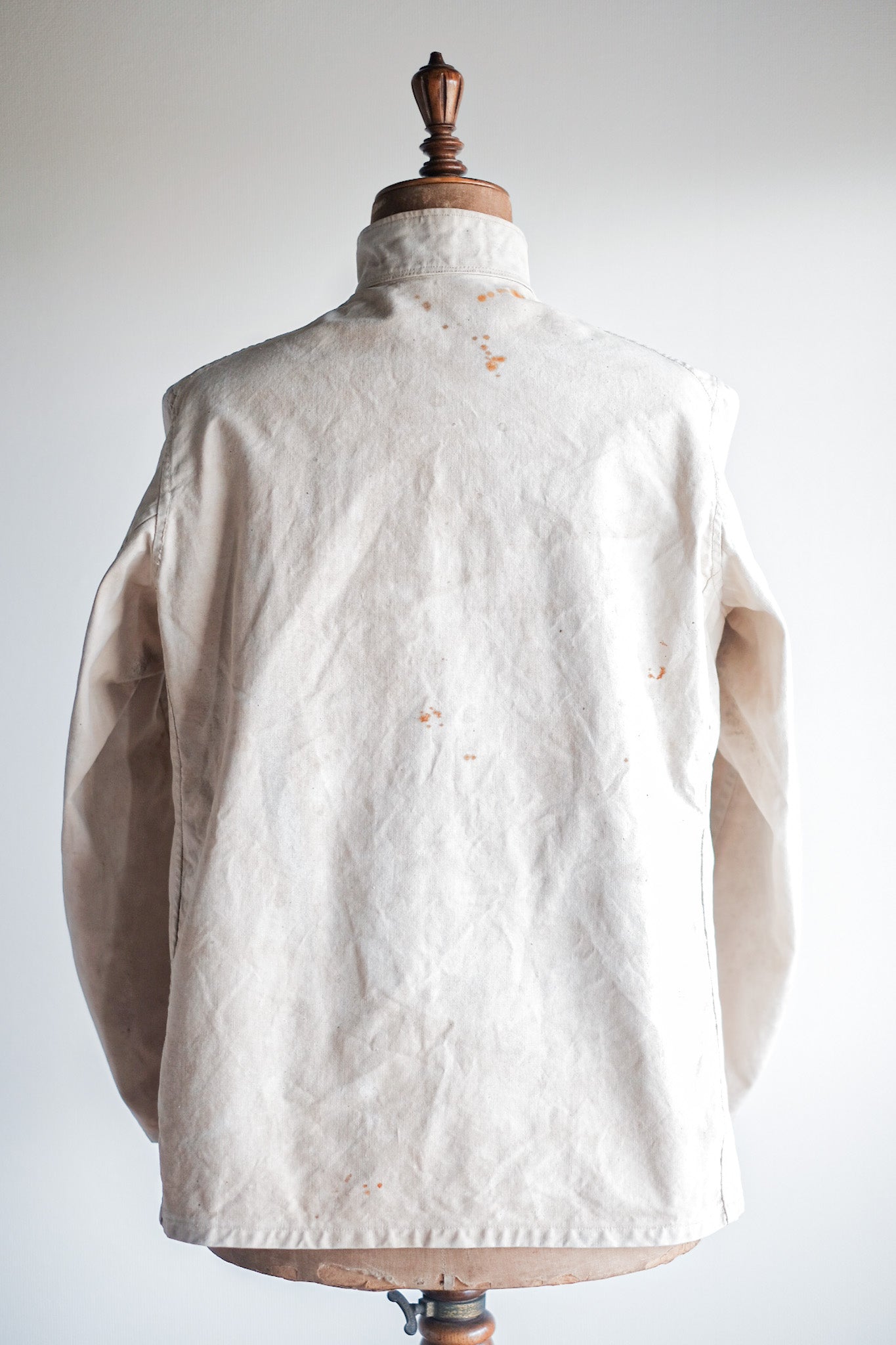 ［~30's］French Vintage Stand Collar Linen Jacket