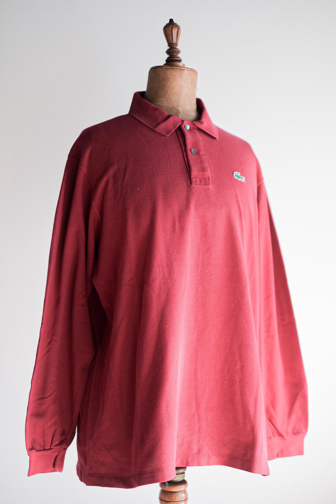 【~80's】CHEMISE LACOSTE L/S Polo Shirt Size.6 "Burgundy"