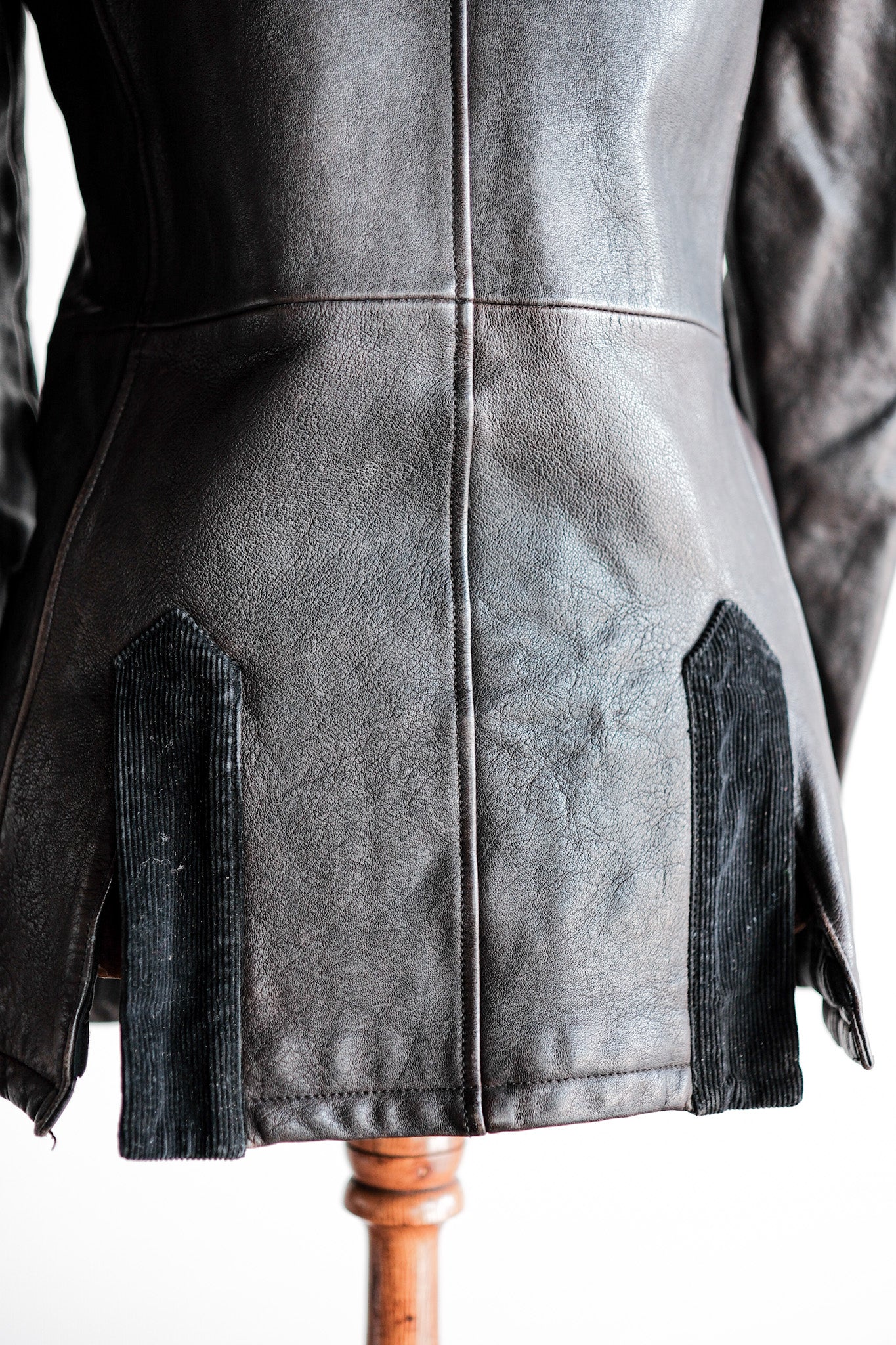 ［~90's］Old EMPORIO ARMANI Stand Collar Leather Jacket Size.48
