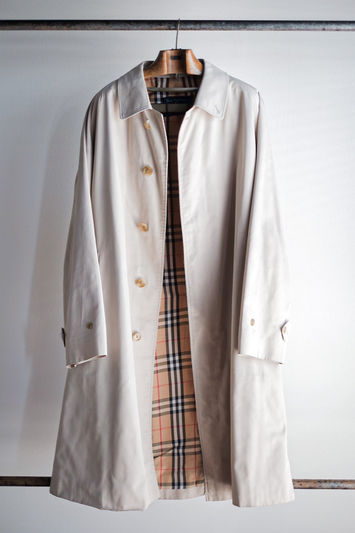 【~80's】Vintage Burberry's Single Raglan Balmacaan Coat