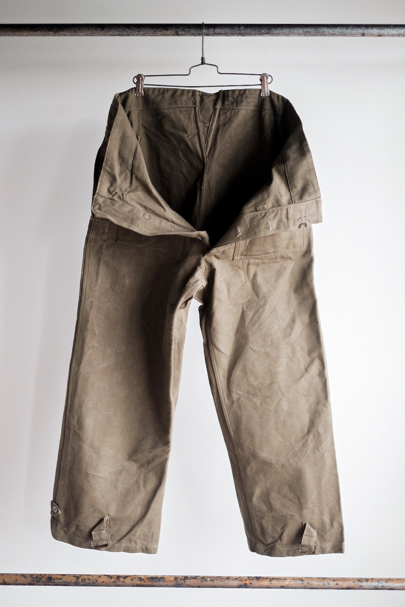 [~ 30's] French Army M35 Motorcycle Pants "Cotton Linen Type" "Dead Stock"