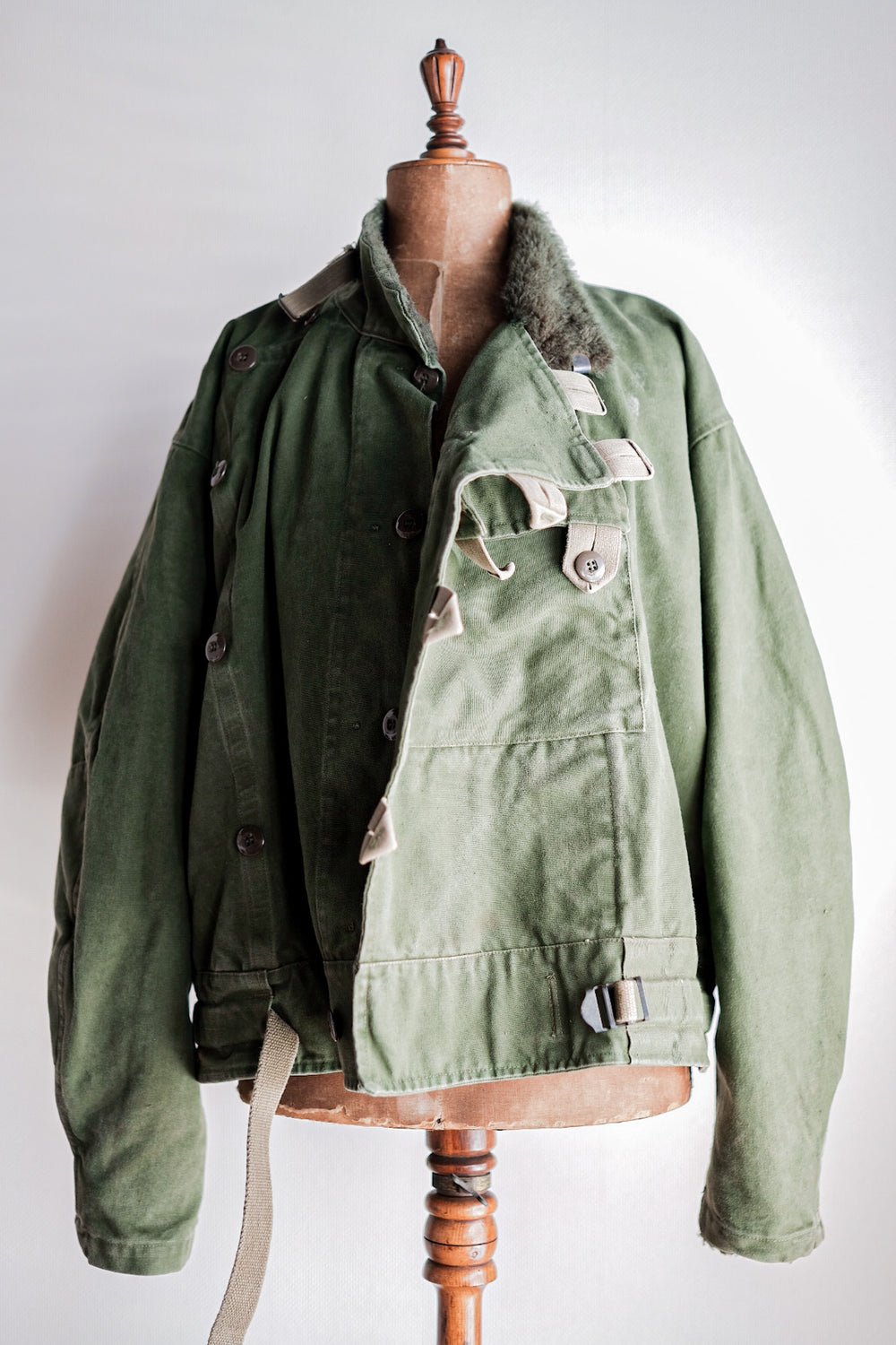 【~60's】Swedish Army Dispatch Rider Motorcycle Jacket With Liner Size.C56
