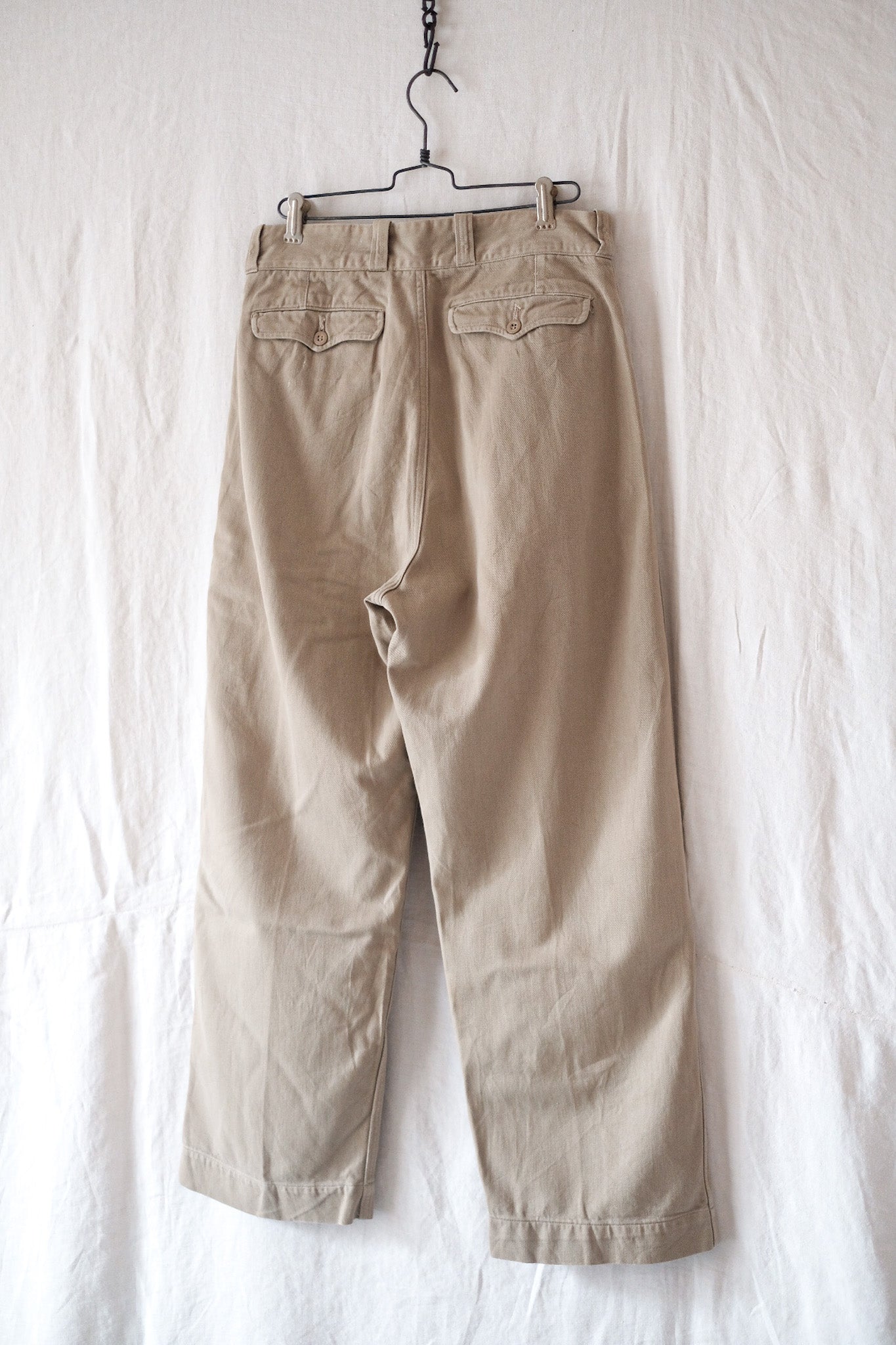 [~ 60's] French Army M52 CHINO TROUSERS SIZE.12