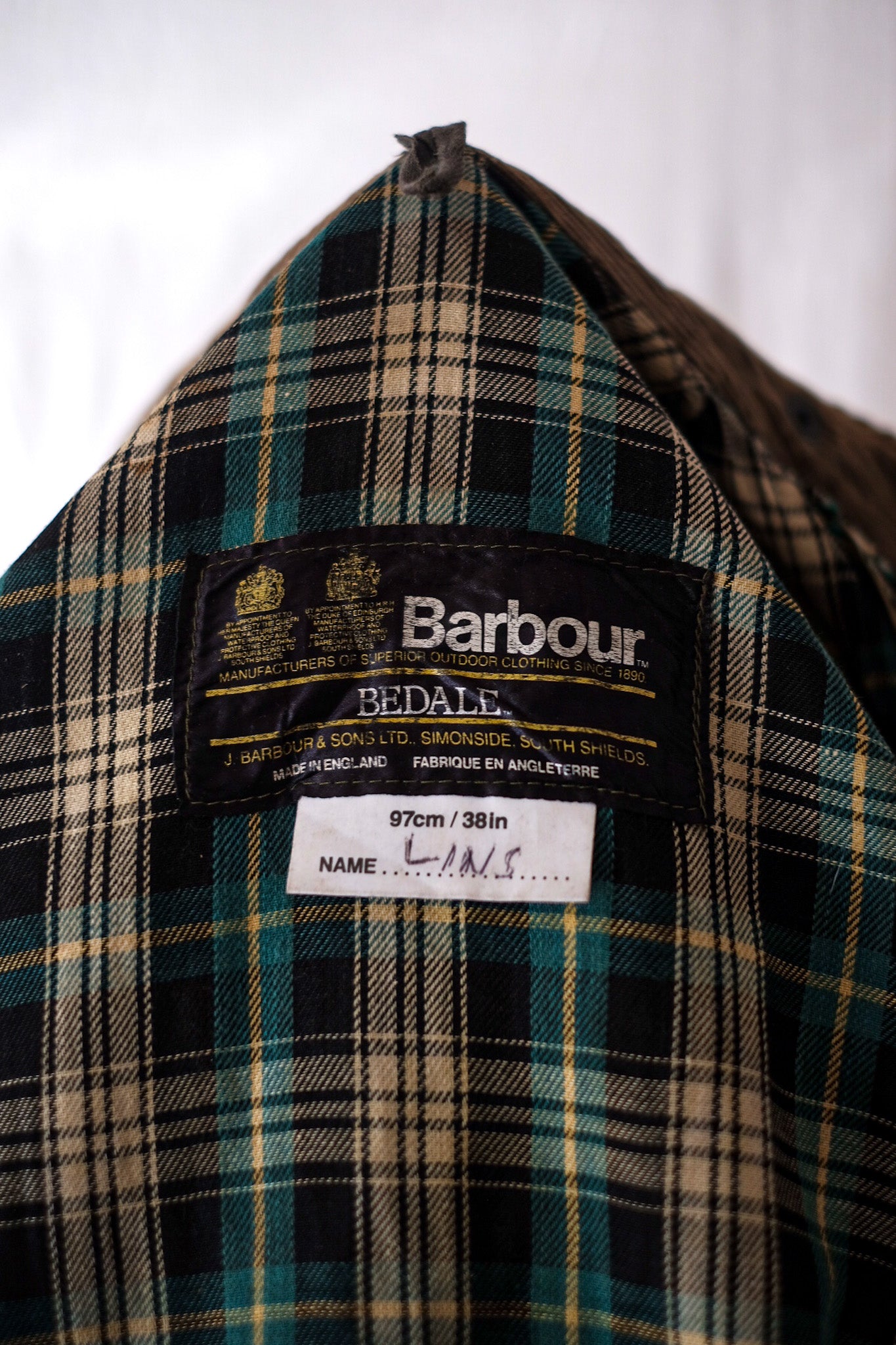【~80's】Vintage Barbour "BEDALE" 2 Crest Size.38