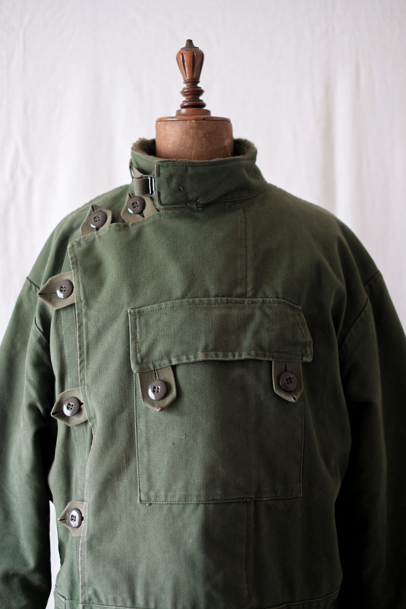 60's] Swedish Army Dispatch Rider Motorcycle Jacket with Liner