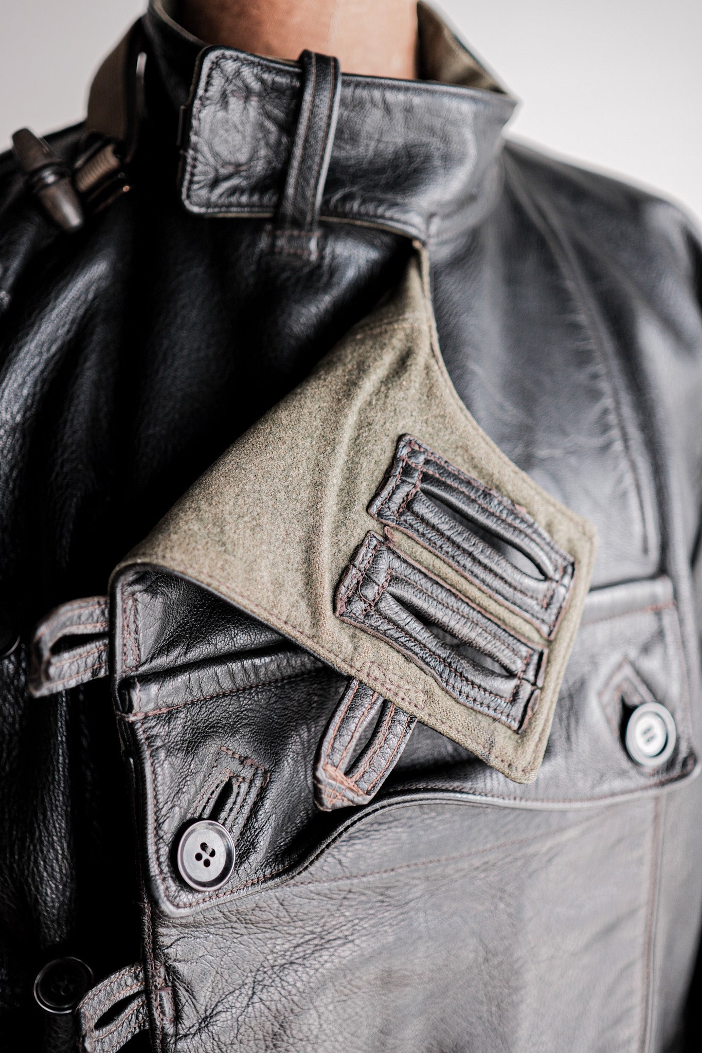 [~ 50's] Swedish Army Dispatch Rider Leather Motorcycle Jacket