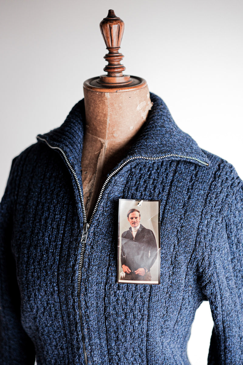 60's】French Vintage Full Zip Wool Cardigan 