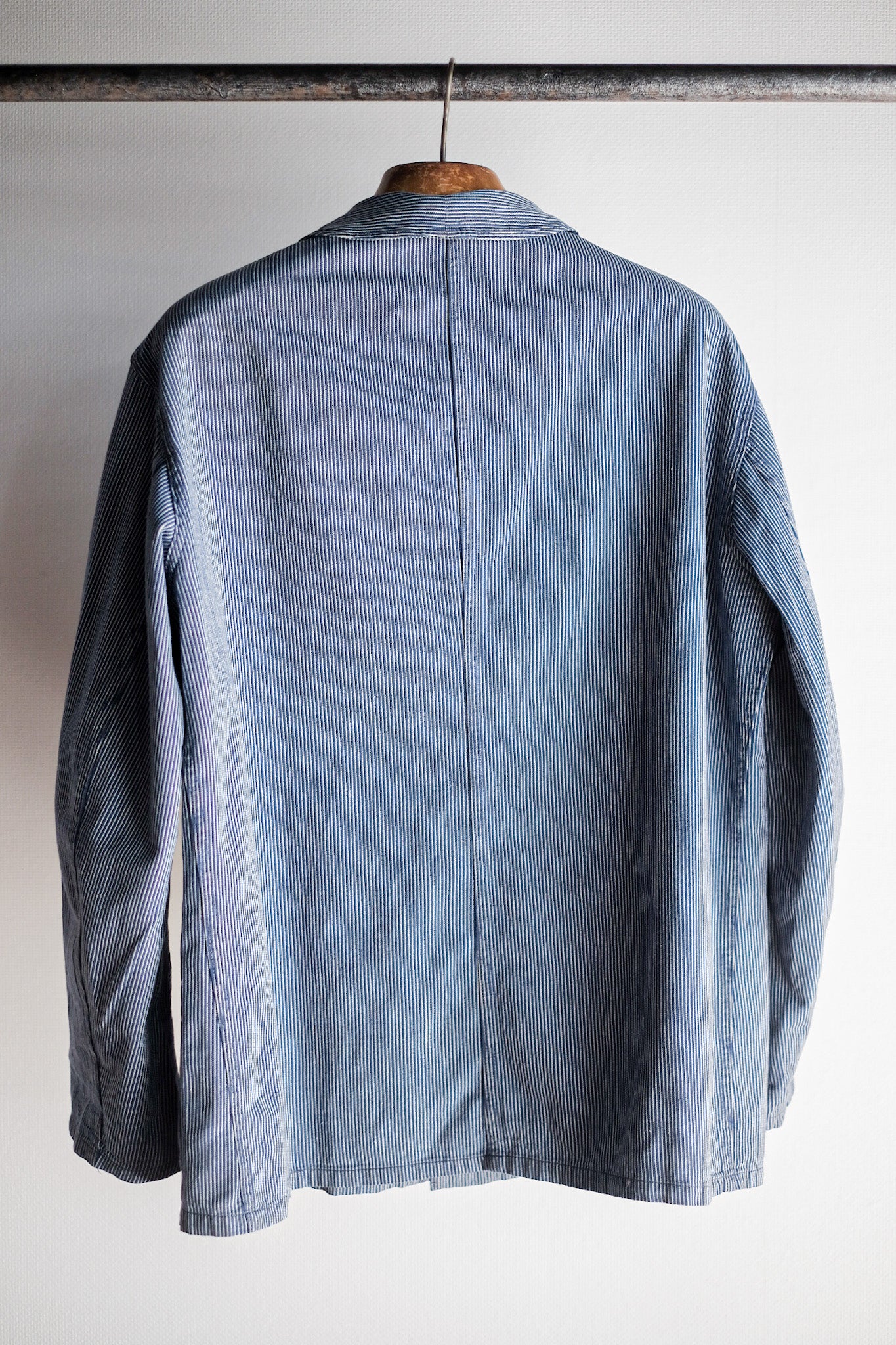 【~50's】French Vintage Cotton Striped Work Jacket "CGT"