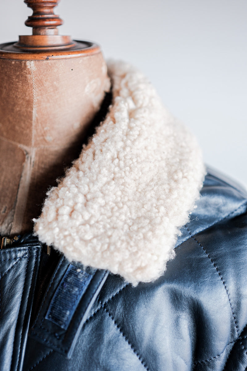 [~ 70's] Old Marcel Lassance Leather Bomber Jacket Size.52