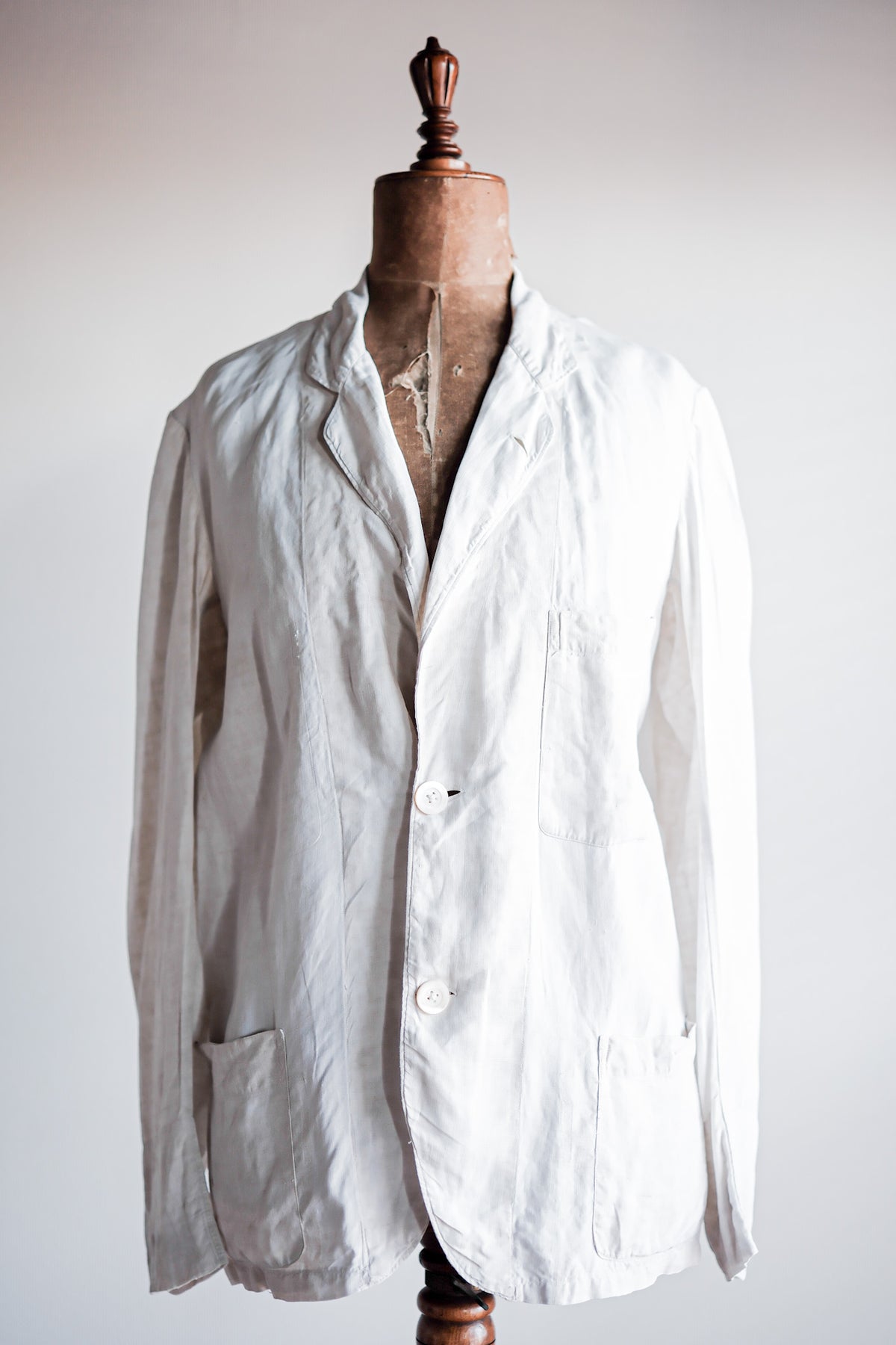 30's】French Vintage Linen Jacket