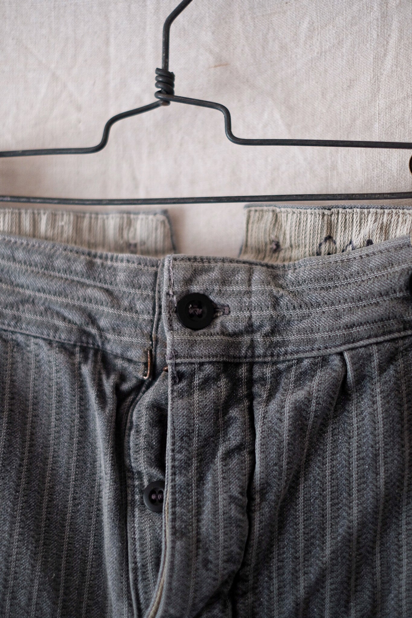 [〜40年代]法國復古棉條條件工作褲