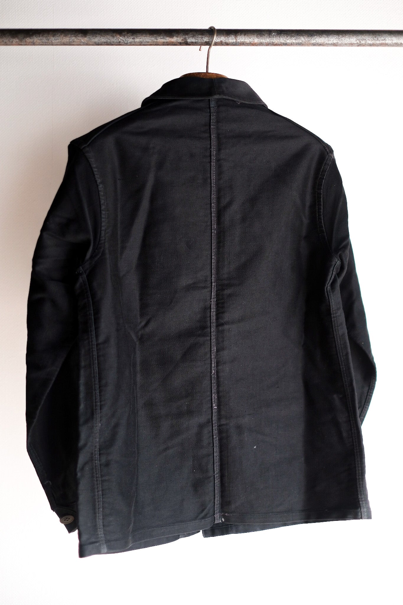 ［~30's］French Vintage Black Moleskin Work Jacket