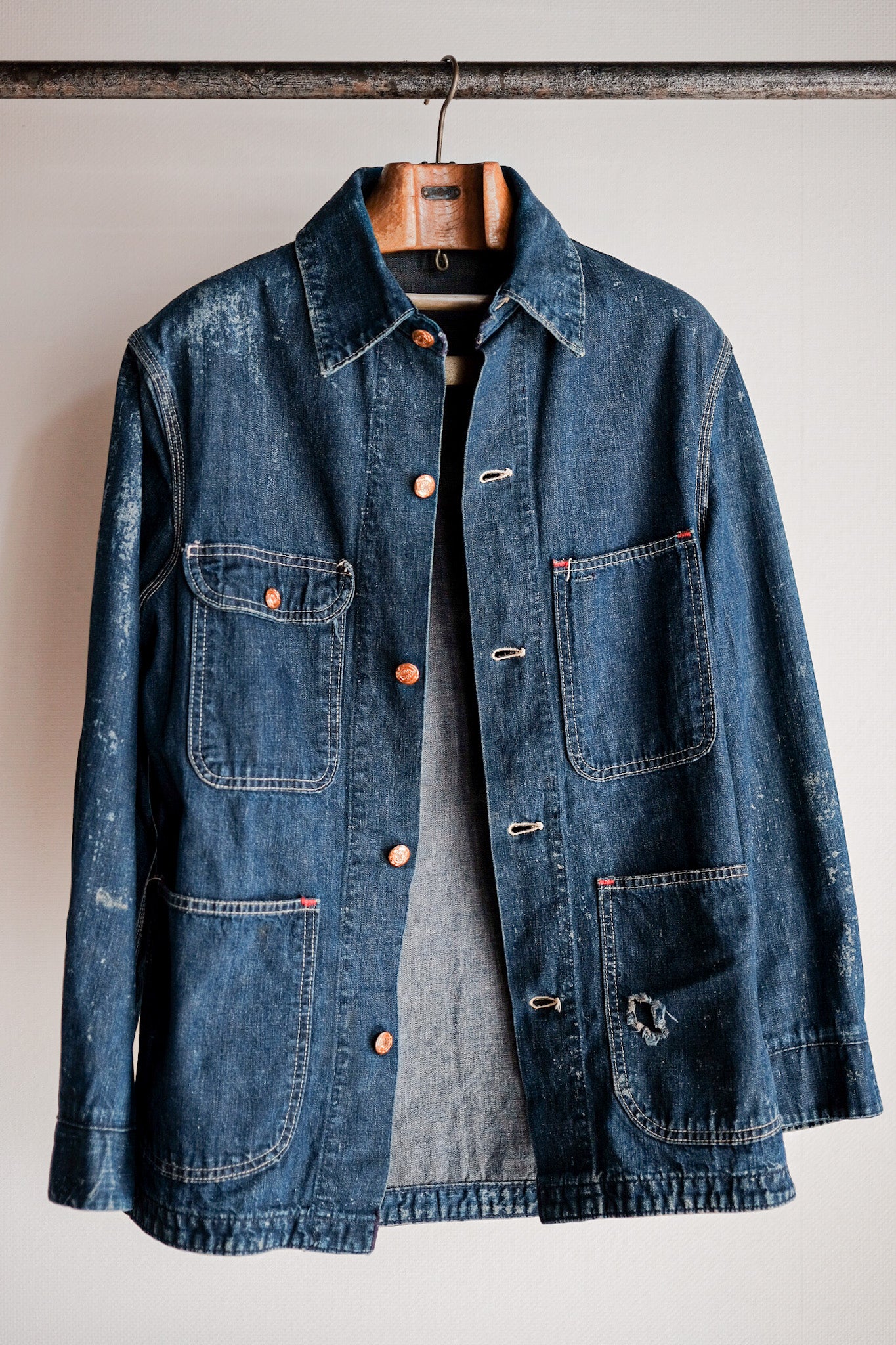 【~40's】American Vintage Prisoner Denim Work Jacket Size.36