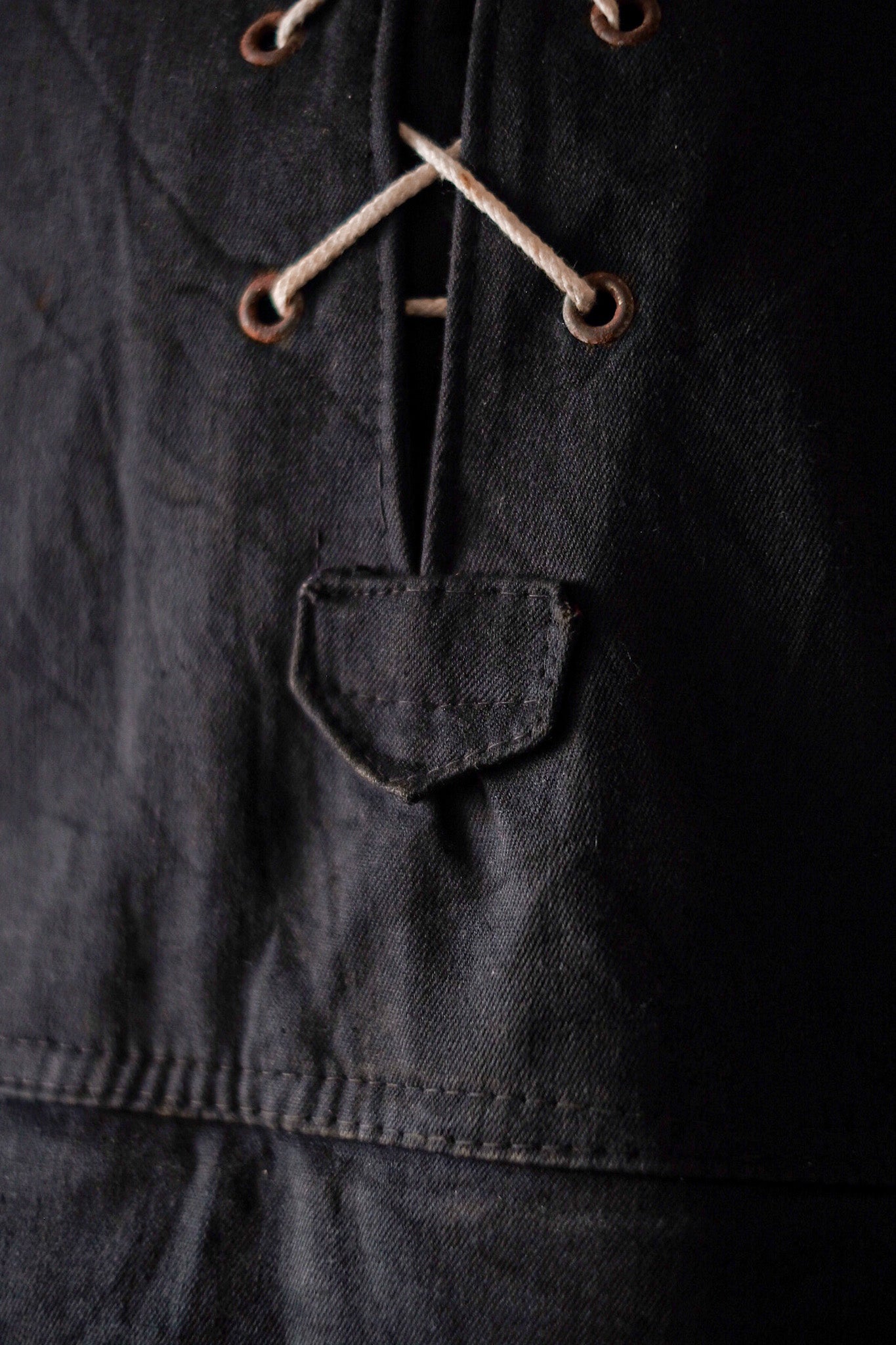 [~ 40's] British Vintage Black Cotton Anorak
