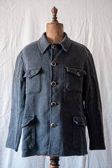 【~50's】French Vintage Gray Cotton Pique Hunting Jacket