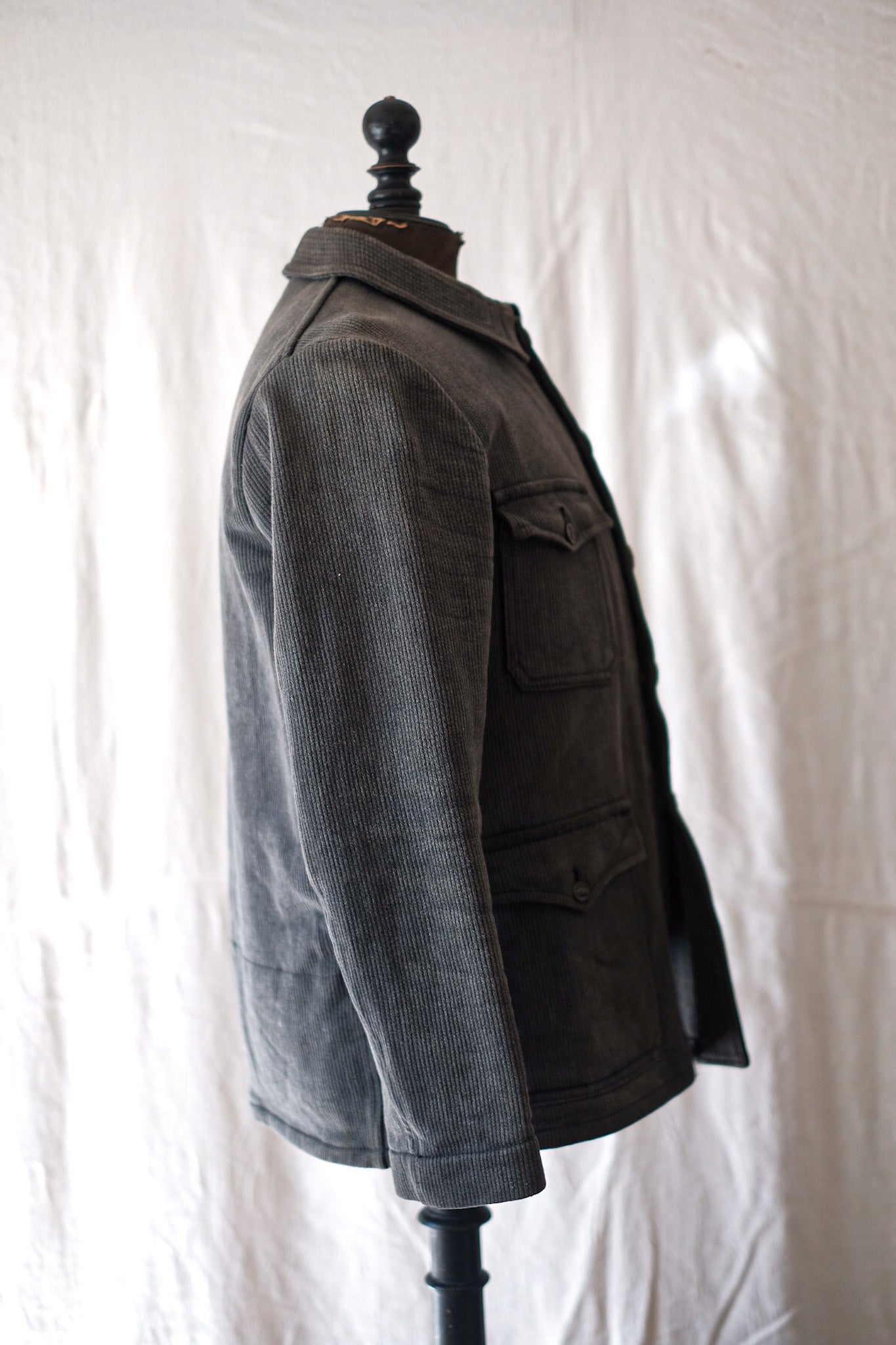 [〜50年代]法國復古灰色pique狩獵夾克