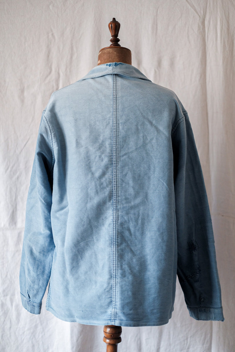 [~ 40's] แจ็คเก็ตงาน Moleskin ของ French Vintage Blue Work