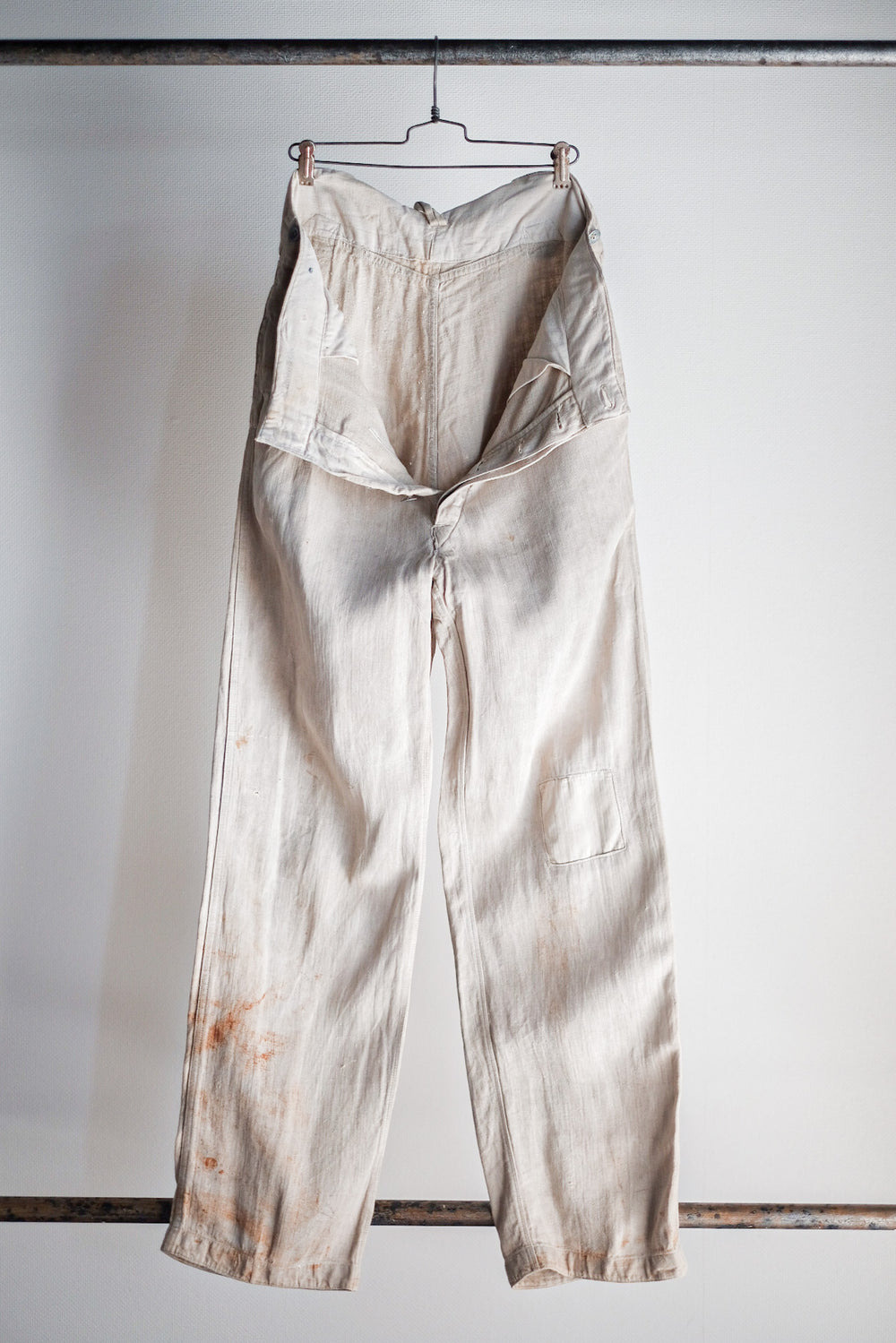 【~40's】WW2 German Army Drillich HBT Linen Trousers