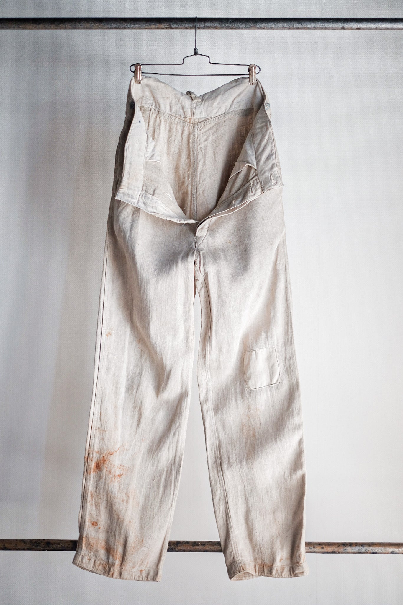 ［~40's］WW2 German Army Drillich HBT Linen Trousers