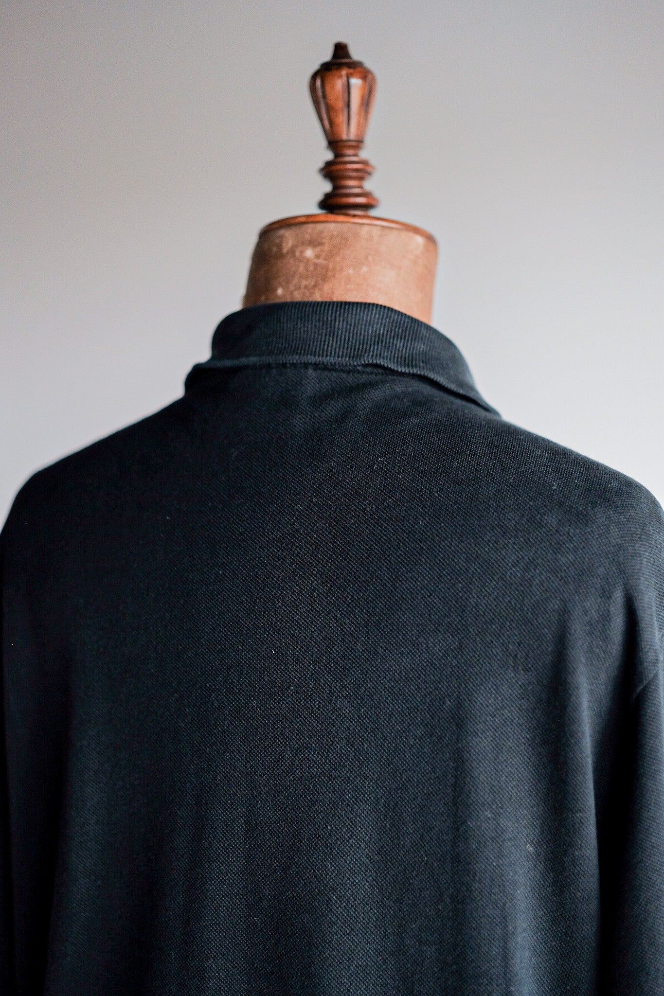 [〜80年代]顏料Lacoste l/s polo襯衫尺寸。5“黑色”