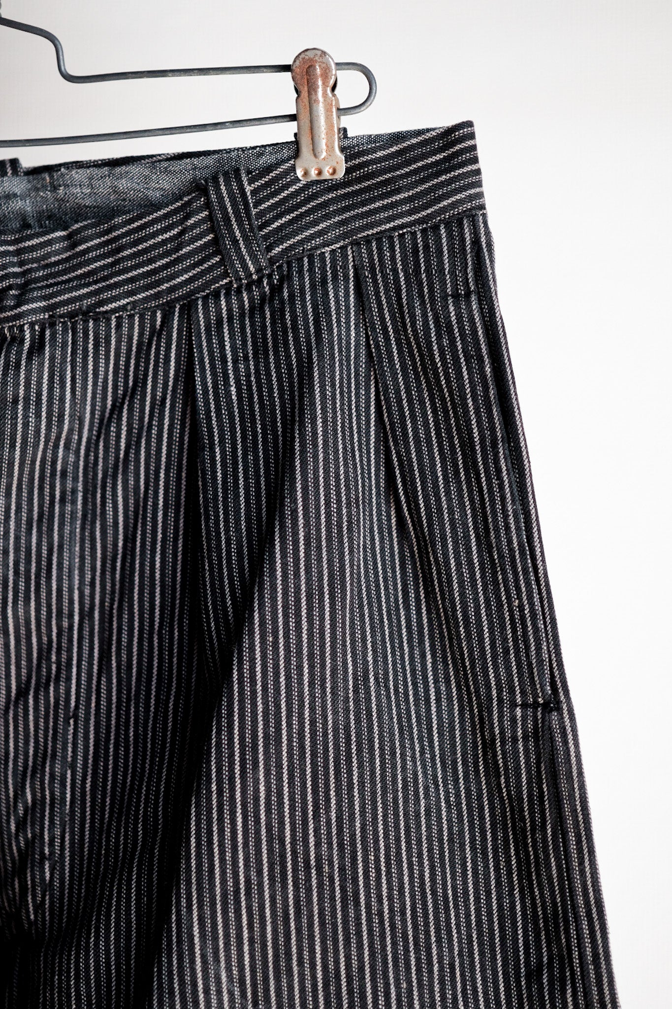 【~40's】French Vintage Cotton Striped Work Pants