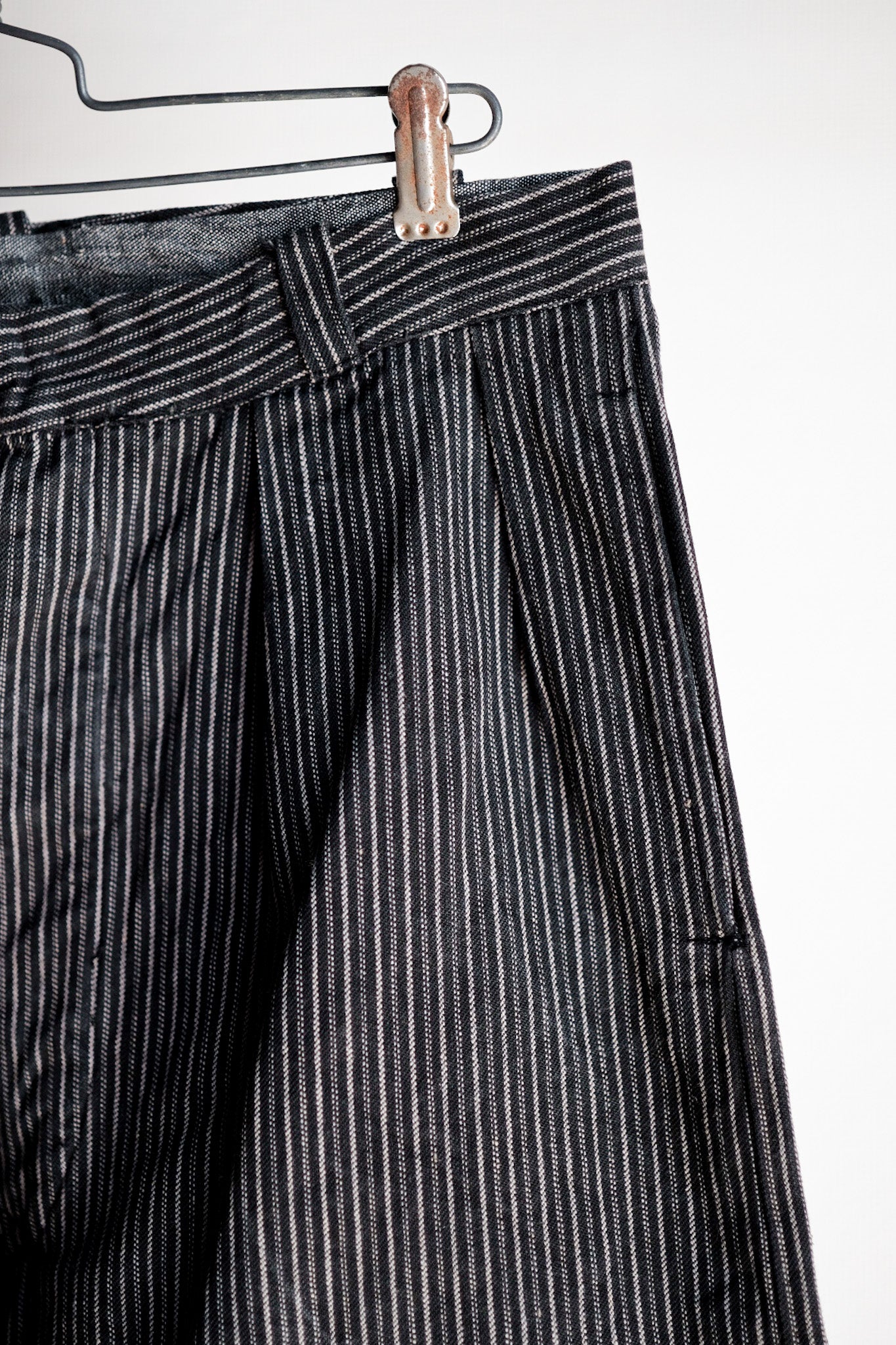 ［~40's］French Vintage Cotton Striped Work Pants