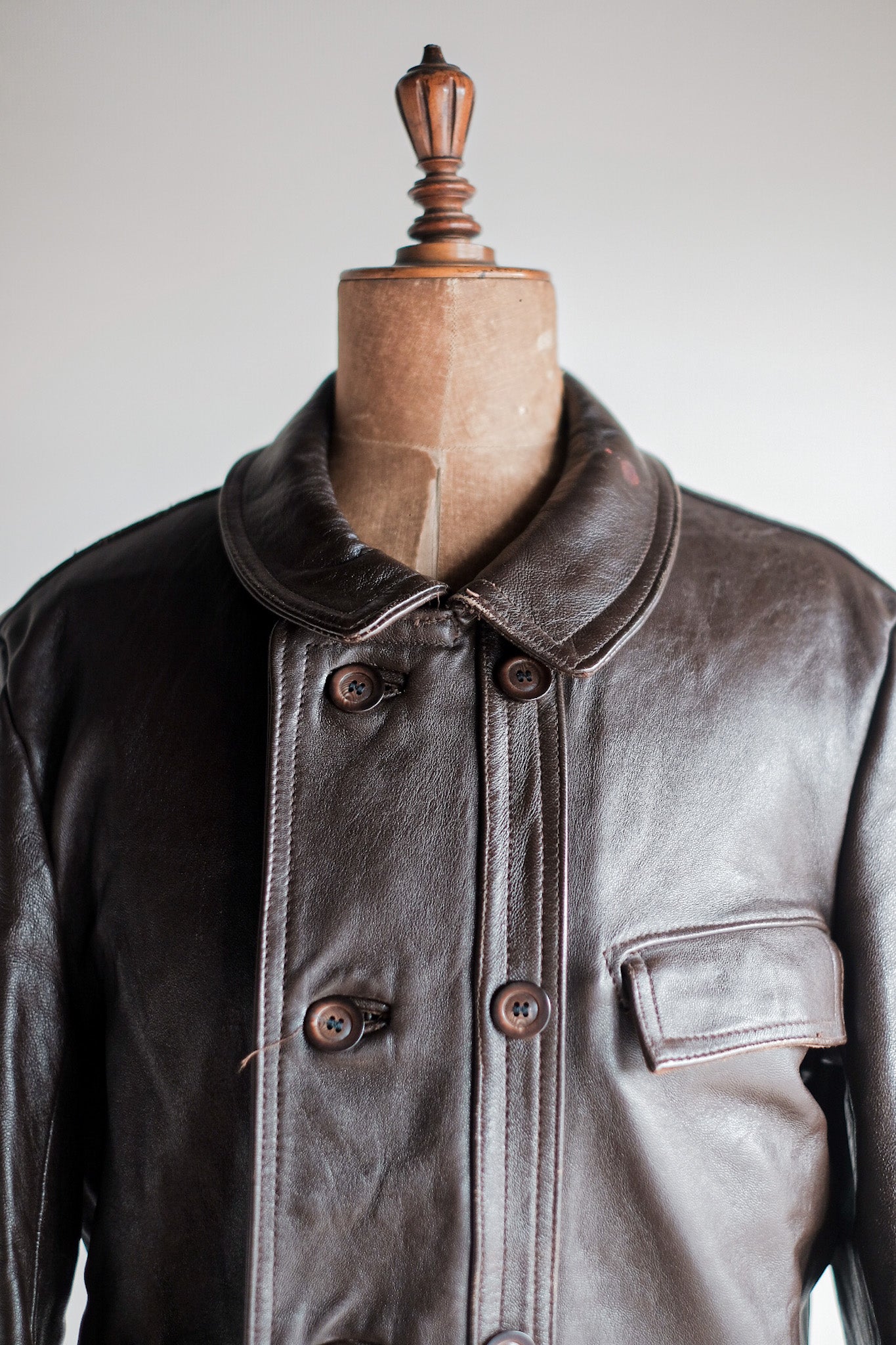60's] French Vintage Le Corbusier Leather Work Jacket