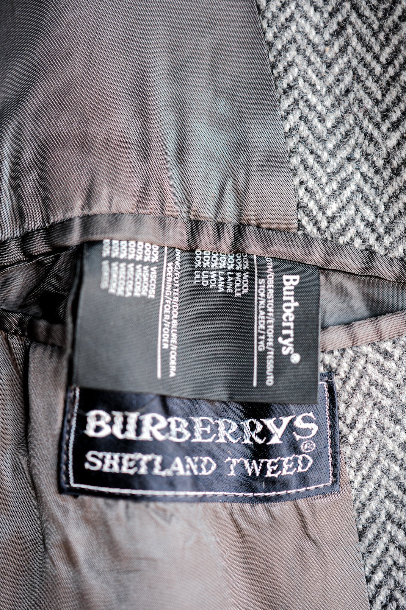 [~ 90's] Raglan Balmacaan Single's Vintage Burberry ขนาดเล็กขนาด 54 reg "Shetland Tweed"