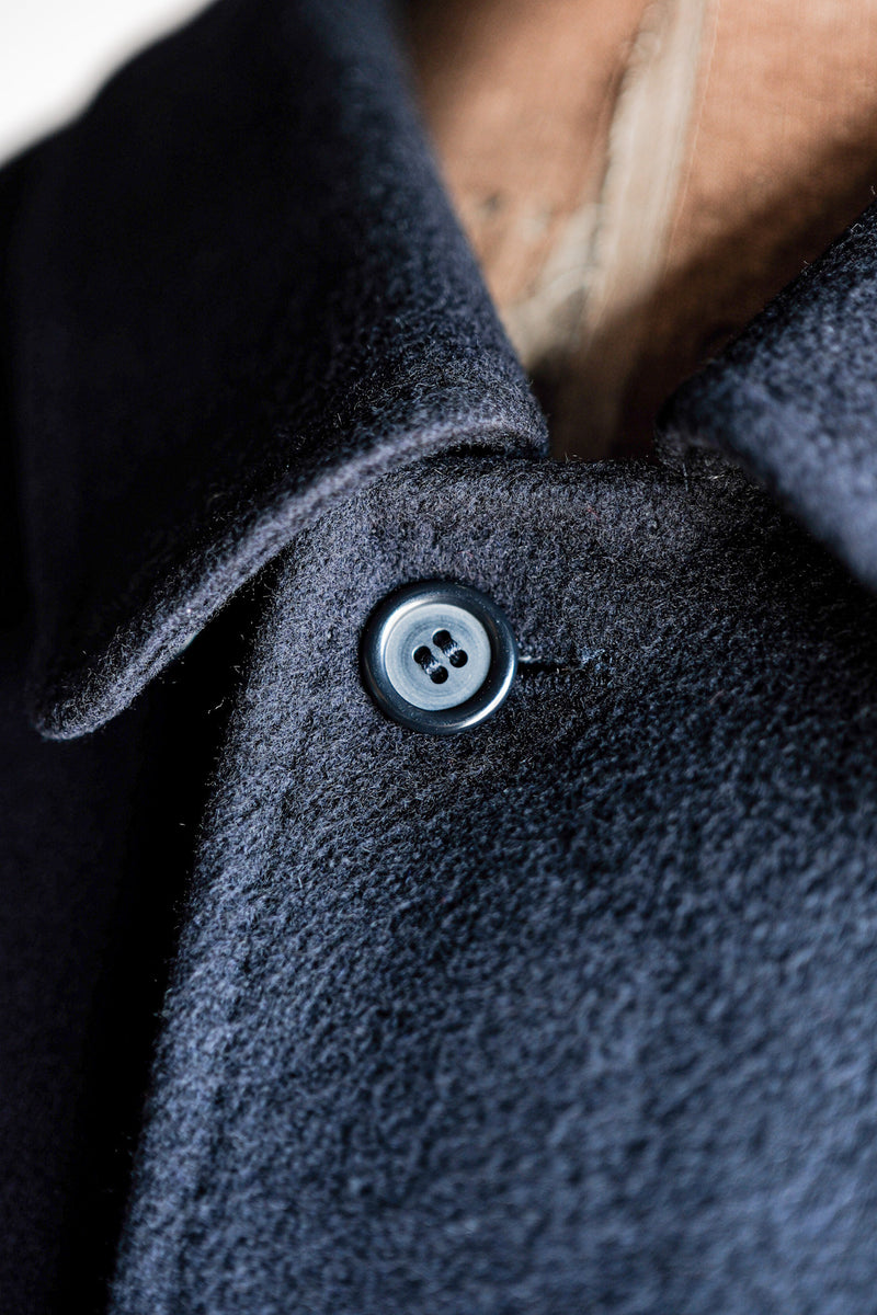 [〜90年代]復古Burberry的單一raglan balmacaan外套。60RX“純羊絨”