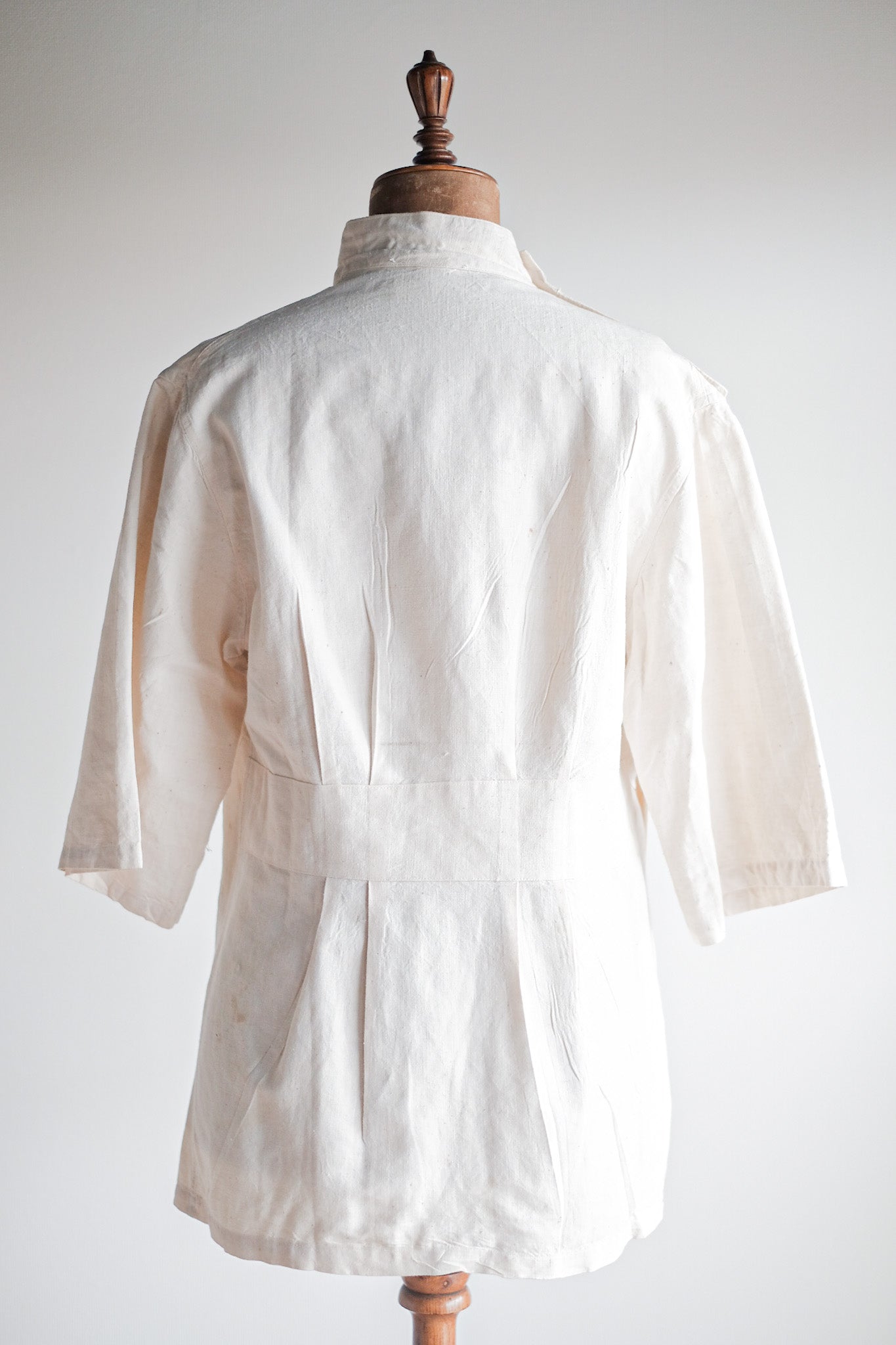 ［~50's］French Army Linen Jacket Hospital Military "Dead Stock"