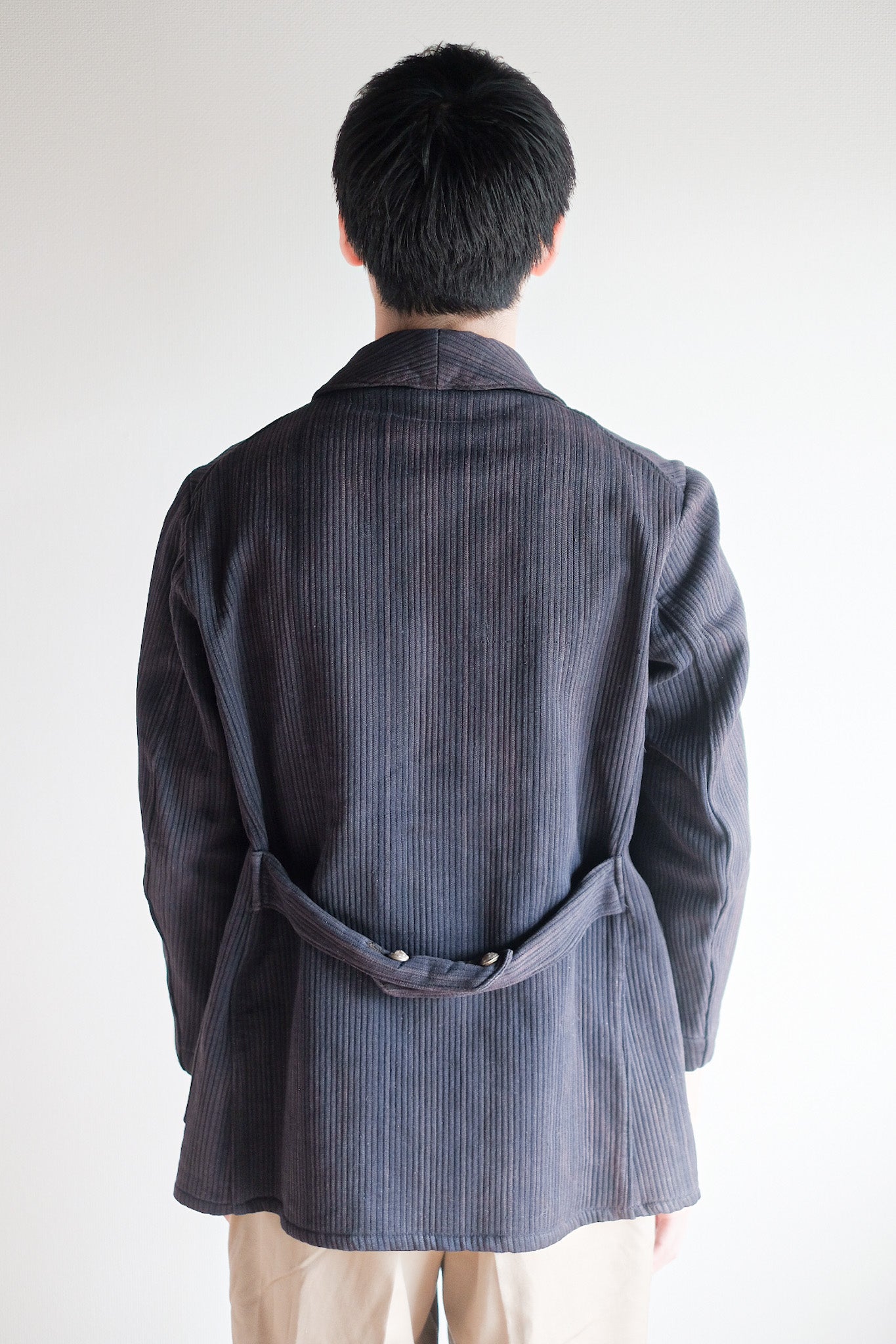 ［~30's］French Vintage Cotton Pique Double Breasted Fireman Jacket