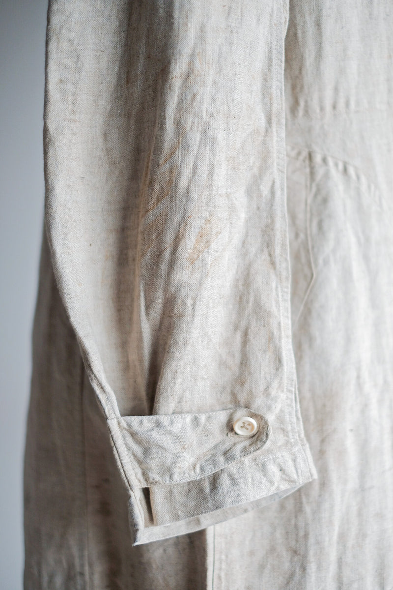 [~ 30's] เสื้อคลุมผ้าลินินวินเทจฝรั่งเศส