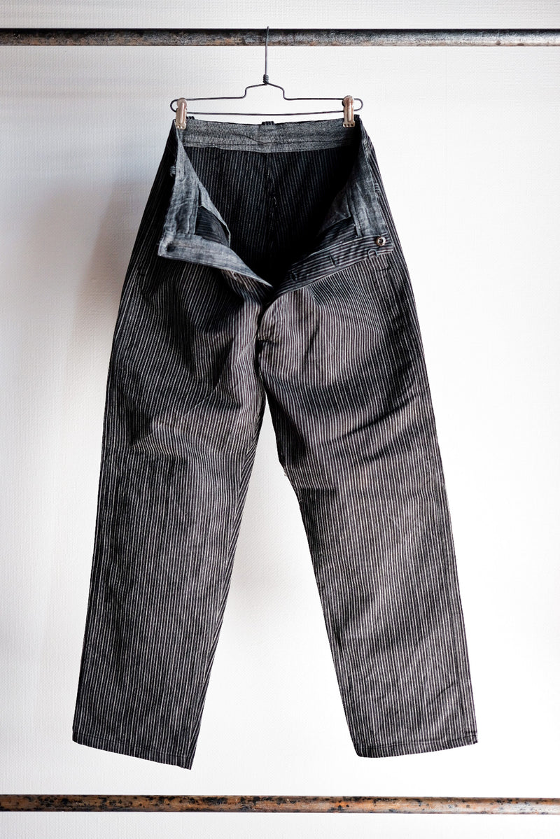 【~40's】French Vintage Cotton Striped Work Pants